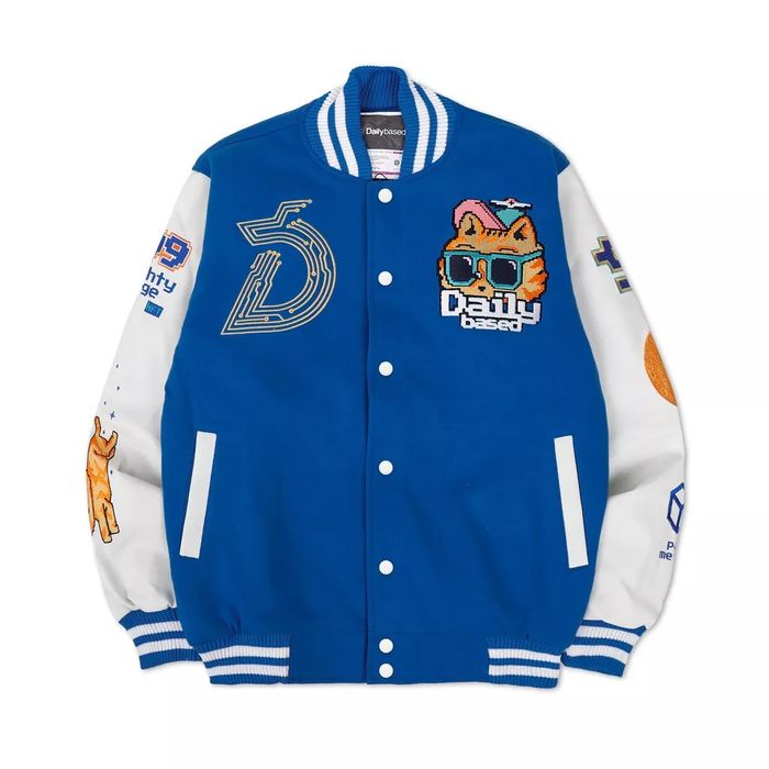 Varsity varsity jacket cutes cat full embroidery Grailed