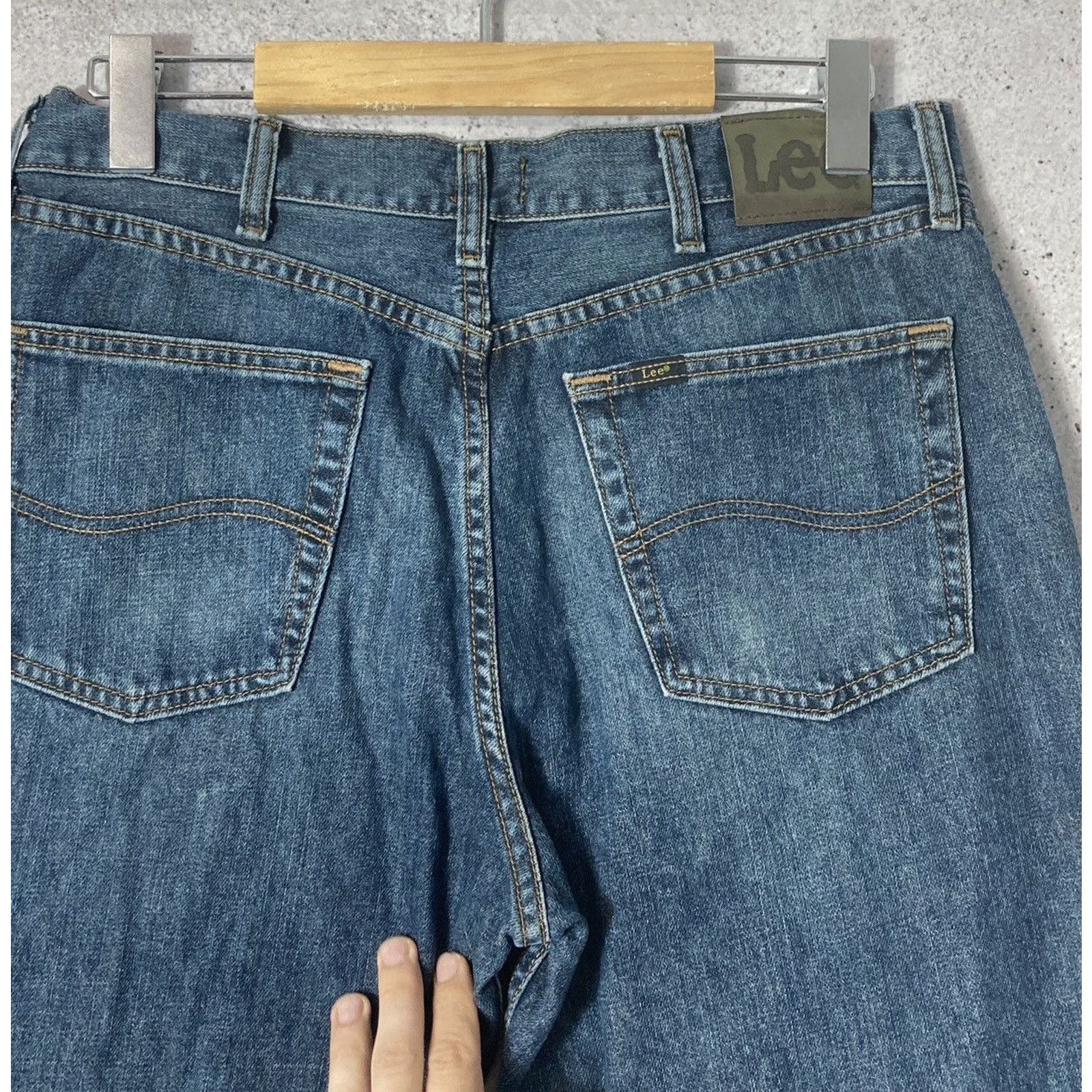 Lee × Vintage Vintage Lee Navy Denim 34x30 Size US 34 / EU 50 - 8 Thumbnail
