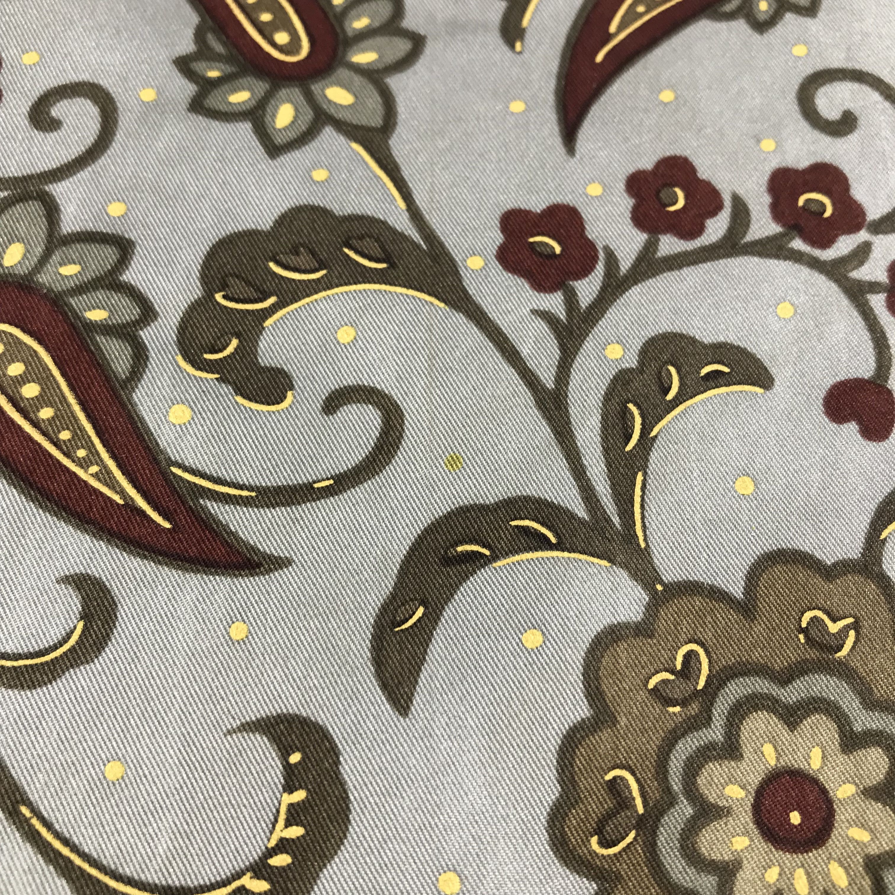 Japanese Brand Luxury Floral Design Silk Scarf M248 Size ONE SIZE - 4 Thumbnail