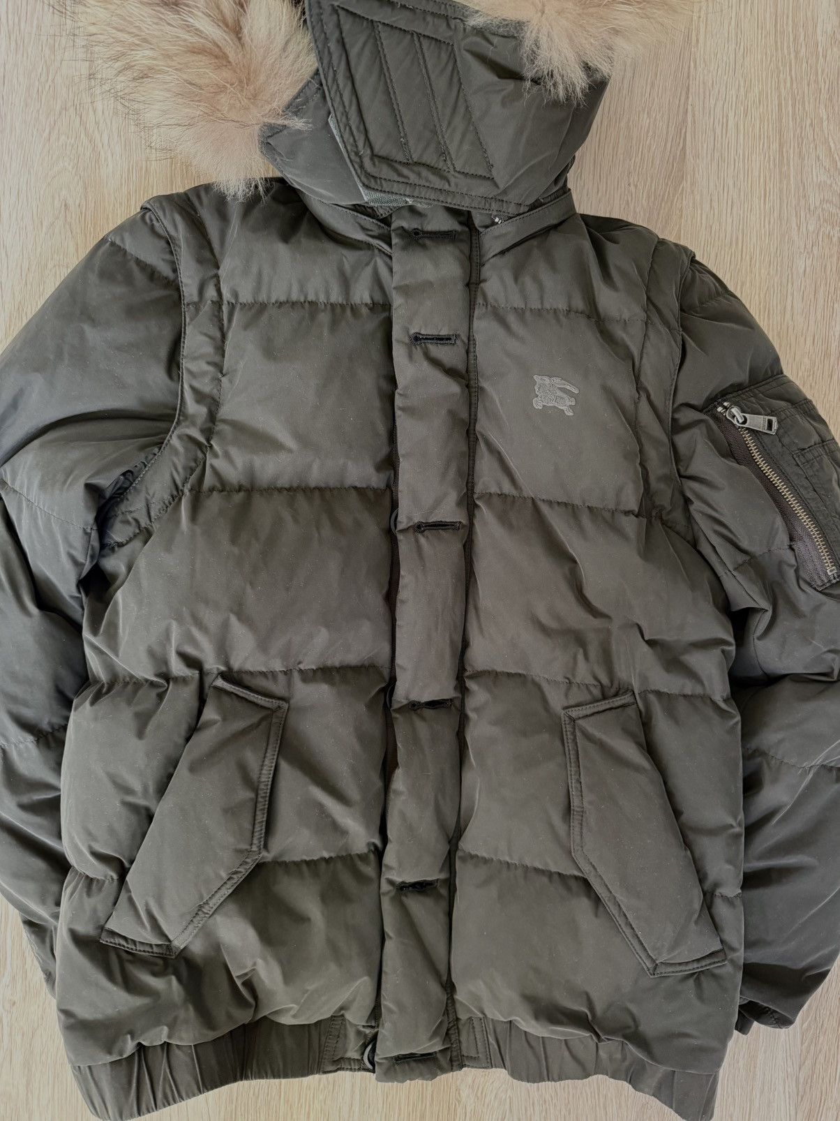 Burberry '00 Japanese Burberry Fur Puffer Jacket Size US M / EU 48-50 / 2 - 3 Thumbnail