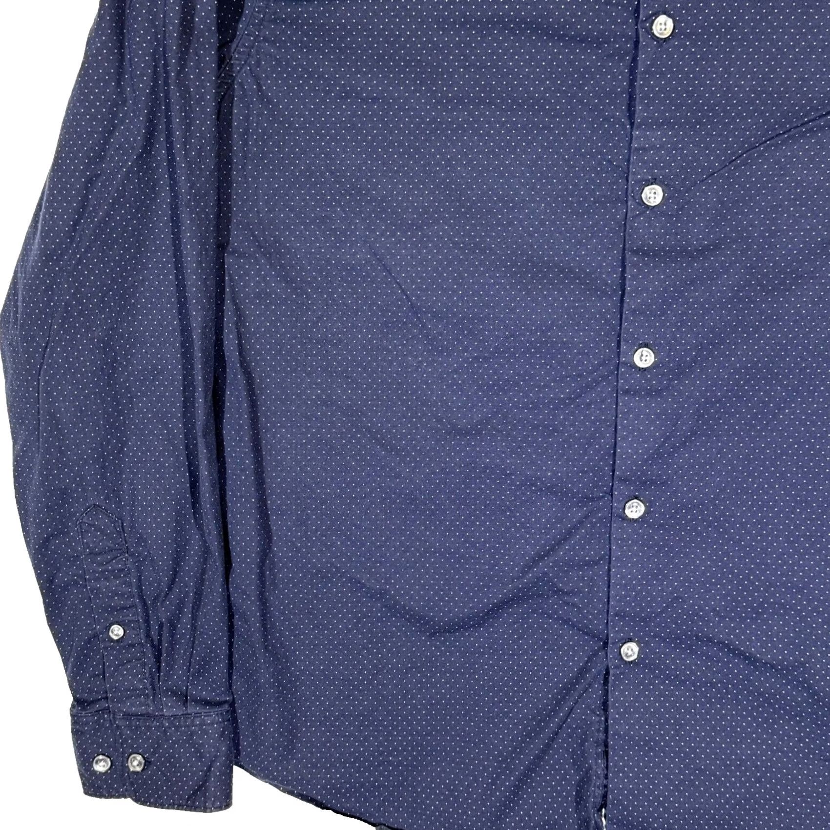 Vintage Cactus Man Slim Shirt L Navy Polka Dot Button-Up Men’s Size US L / EU 52-54 / 3 - 3 Thumbnail