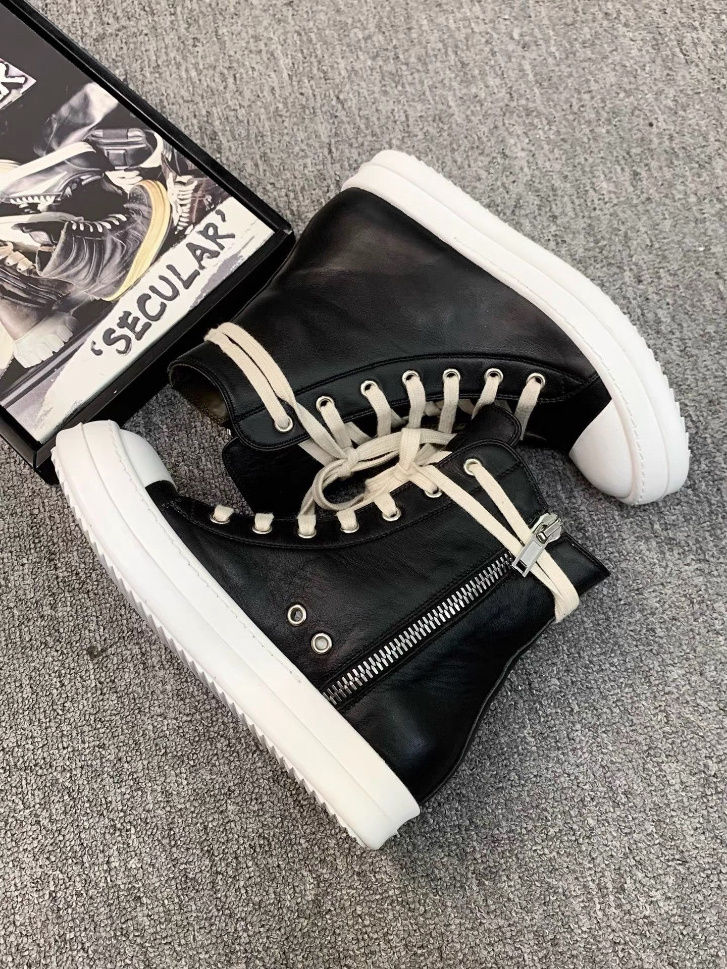 Rick Owens Rick Owens Mainline Smooth Leather Big Converse K34 Size US 6 / IT 36 - 6 Thumbnail