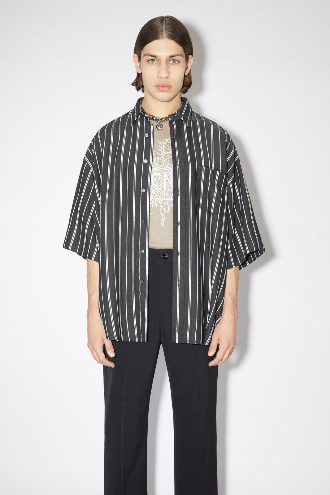Acne Studios Acne Studios Setiter Short Sleeve Shirt Size US M / EU 48-50 / 2 - 2 Thumbnail