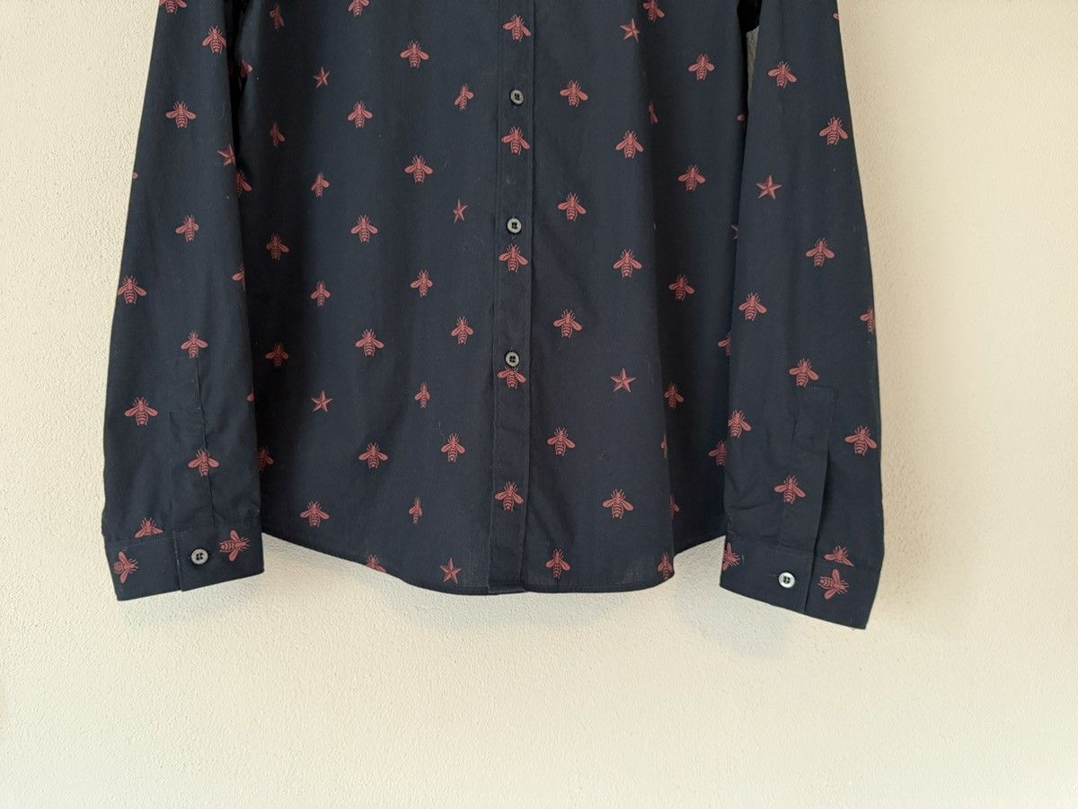 Gucci Navy Bee & Star Embroidered Shirt – Size 43 Size US L / EU 52-54 / 3 - 6 Thumbnail