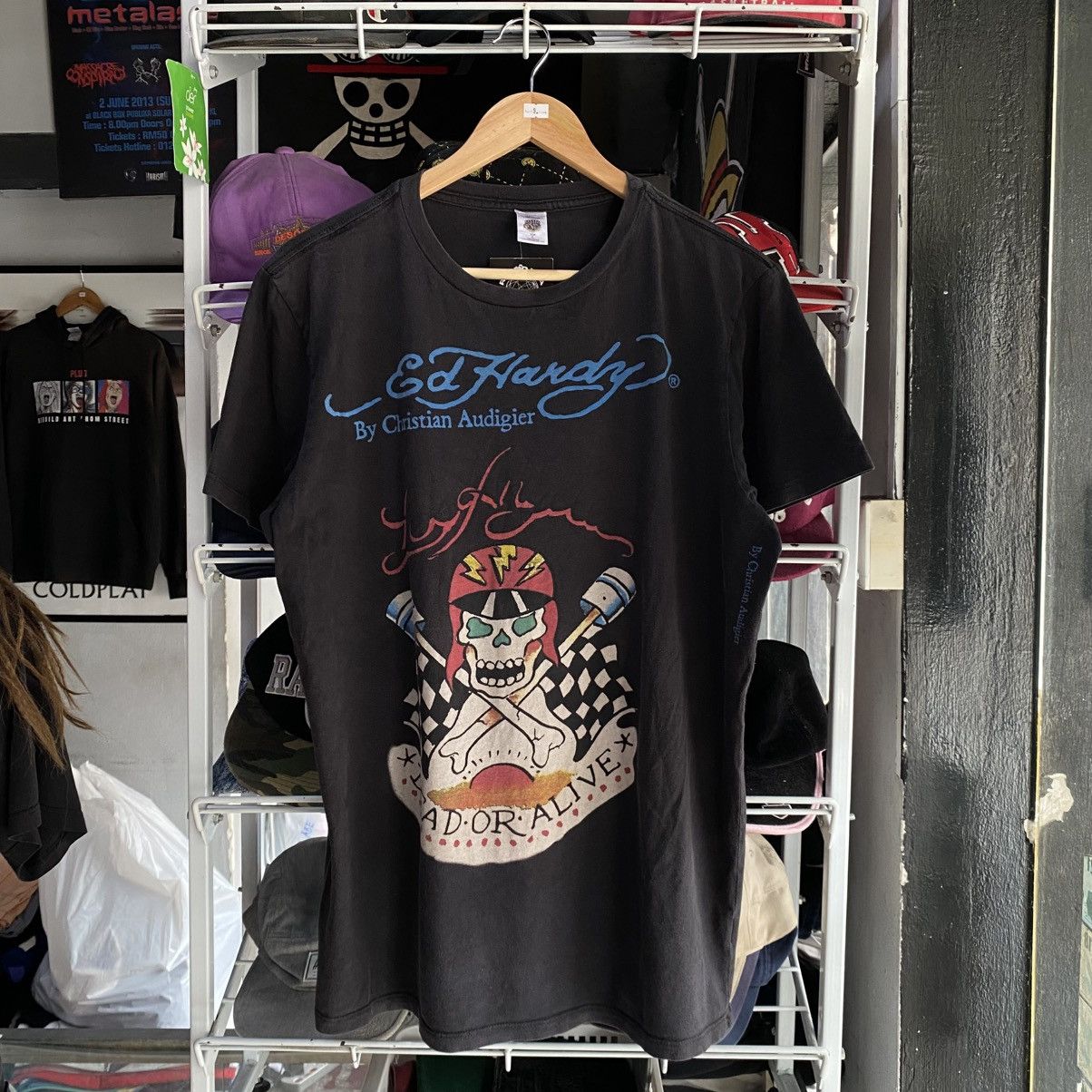 Christian Audigier × Ed Hardy Ed Hardy By Christian Audigier Motorcycle Skull T-shirt Size US L / EU 52-54 / 3 - 1 Thumbnail