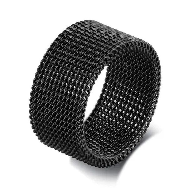 Jewelry STAINLESS STEEL BLACK RING Size ONE SIZE - 3 Thumbnail