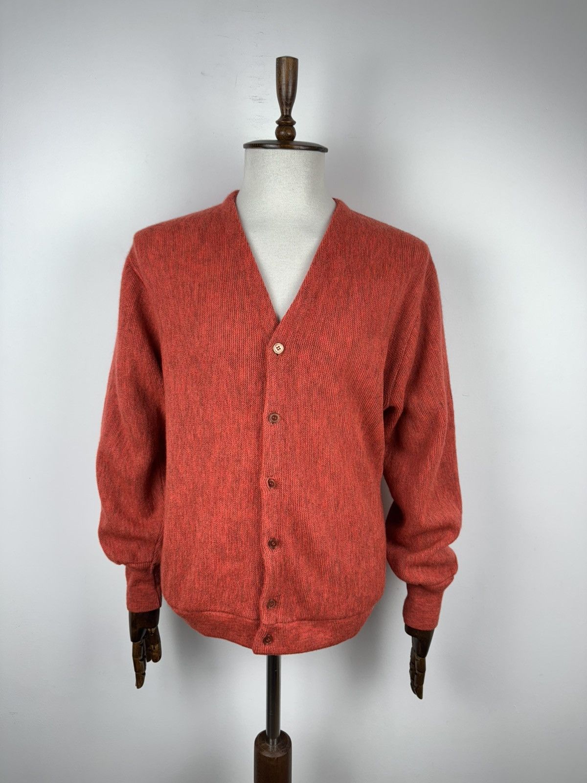 Original Montgomery × Vintage Men’s Vintage BRENT Montgomery Orange Cardigan Sweater L Size US L / EU 52-54 / 3 - 1 Thumbnail