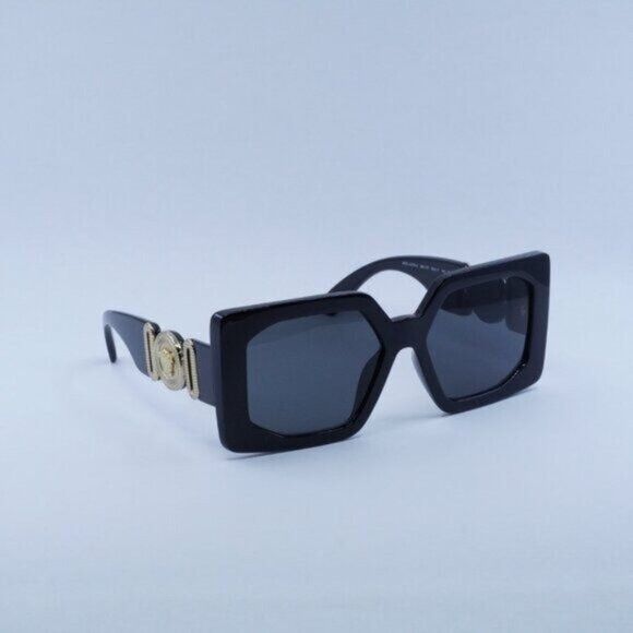 Versace Versace VE4478U GB1/87 Sunglasses Square Black Frame Size ONE SIZE - 1 Thumbnail