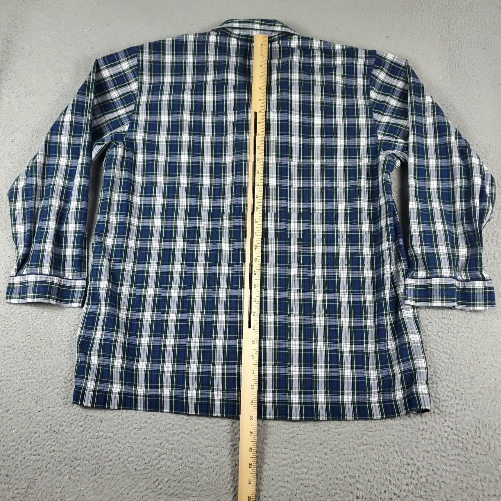 Brooks Brothers Brooks Brothers Mens Large Blue Plaid Flannel Pajama Top Long Sleeve Button Up Cotton Size US L / EU 52-54 / 3 - 3 Thumbnail