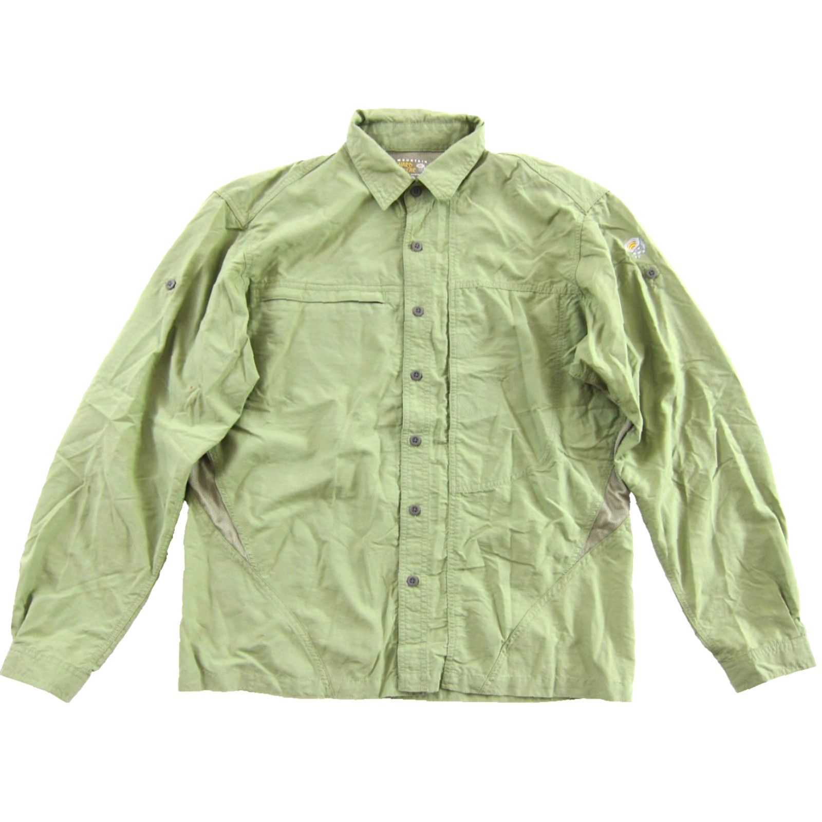 Mountain Hardwear Mountain Hardwear Shirt Men M Green Nylon Lightweight Vent Fast Dry Long Sleeve Button-Up Collared 100% nylon Front Embroidered Buttons Size US M / EU 48-50 / 2 - 2 Thumbnail