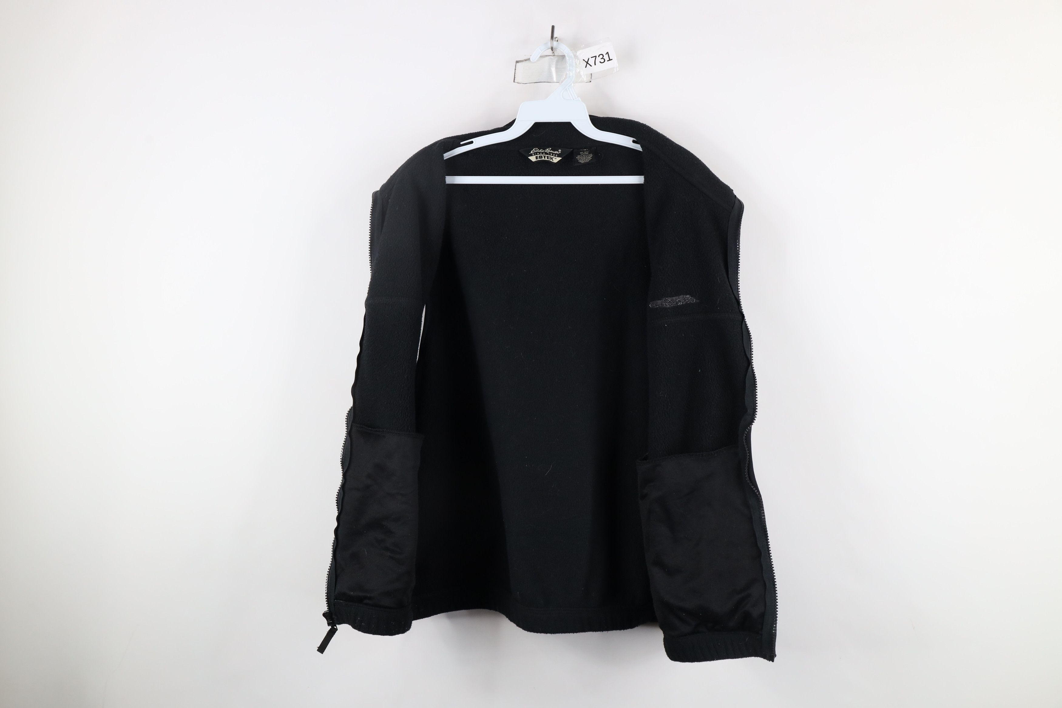 Eddie Bauer × Vintage Vintage 90s Eddie Bauer Script Fleece Vest Jacket Black Size US L / EU 52-54 / 3 - 8 Thumbnail