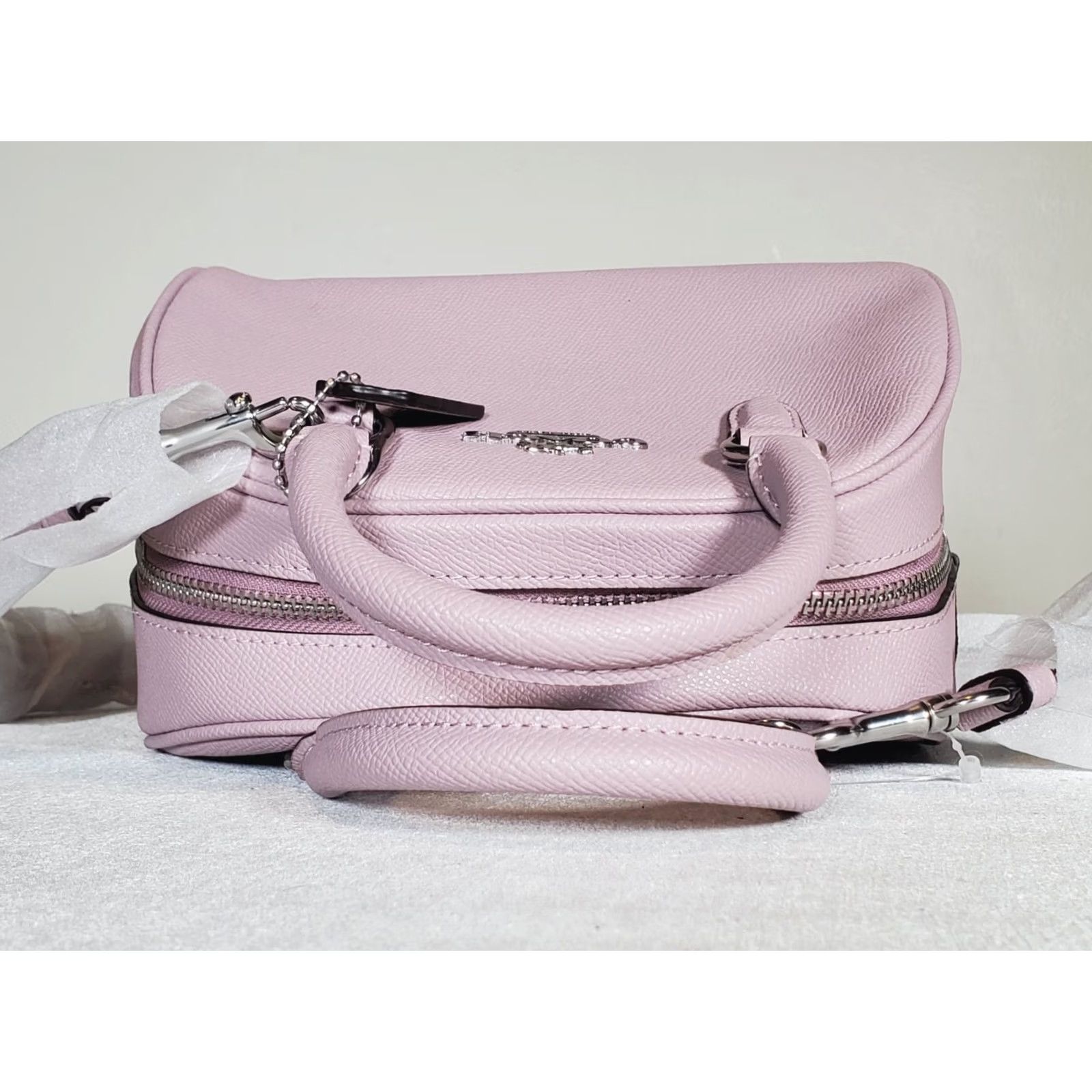 Coach COACH Sydney Satchel Crossbody Bag Ice Purple Crossgrain Leather CA202 New Women's Crossbody Bag Size ONE SIZE - 6 Thumbnail