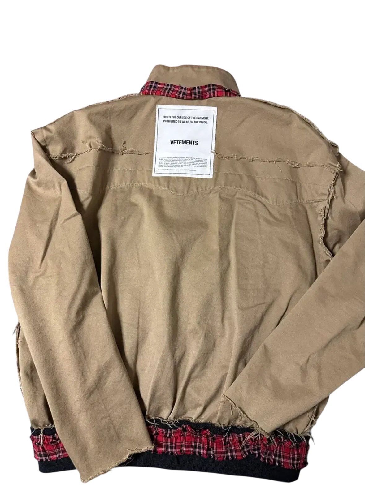 Vetements Vetements Inside Out Cotton Jacket Beige Size US S / EU 44-46 / 1 - 2 Thumbnail