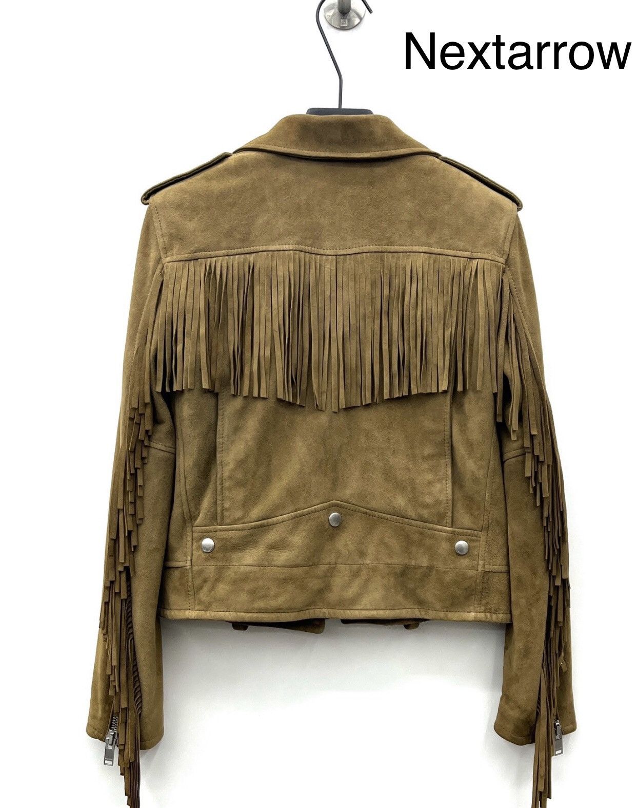 Saint Laurent Paris Saint Laurent fringed suede leather jacket2412-Nextarrow Size XS / US 0-2 / IT 36-38 - 2 Thumbnail