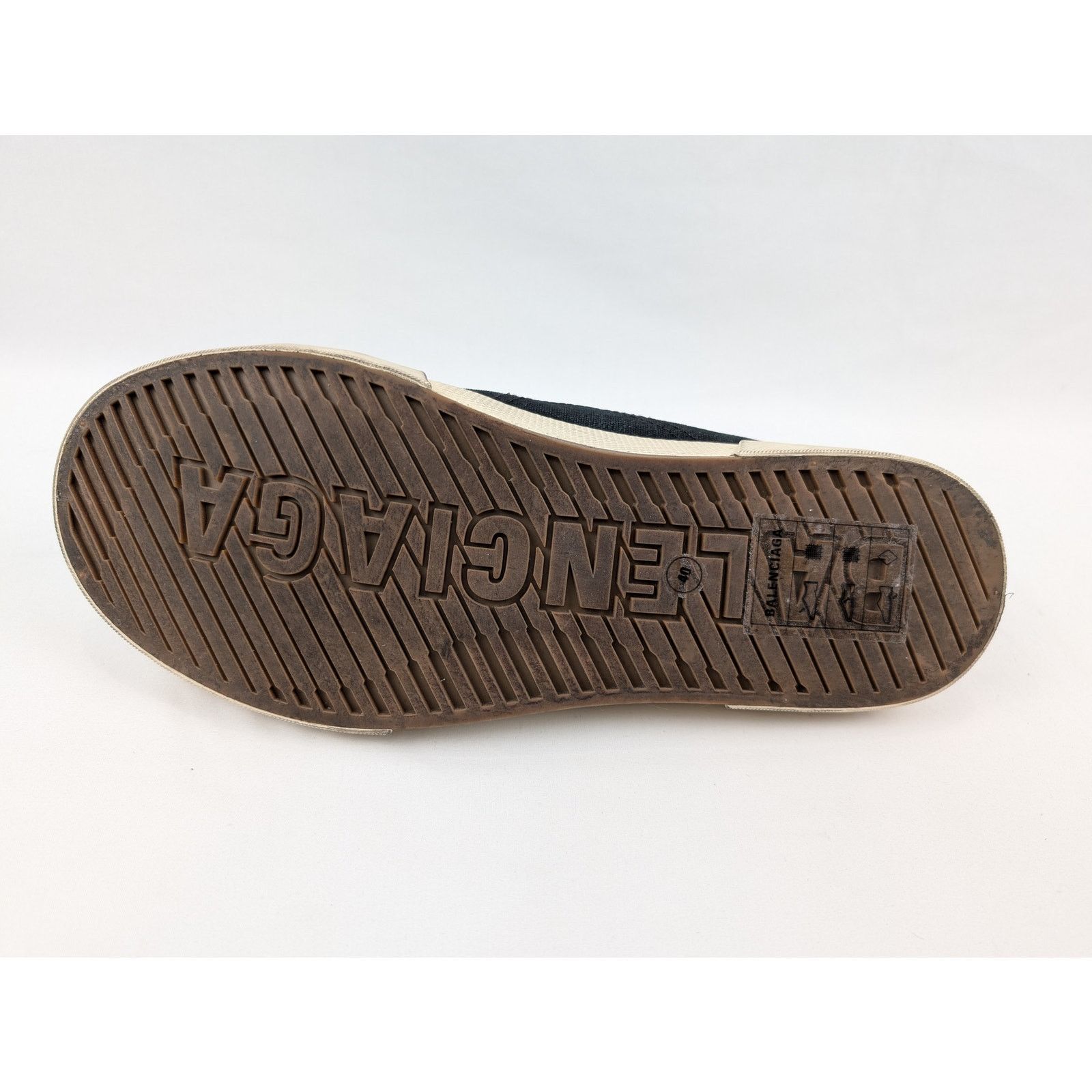 Balenciaga o1rshd1 Paris Mule Destroyed Mule VLUC in Black/White Size US 8 / EU 41 - 9 Thumbnail