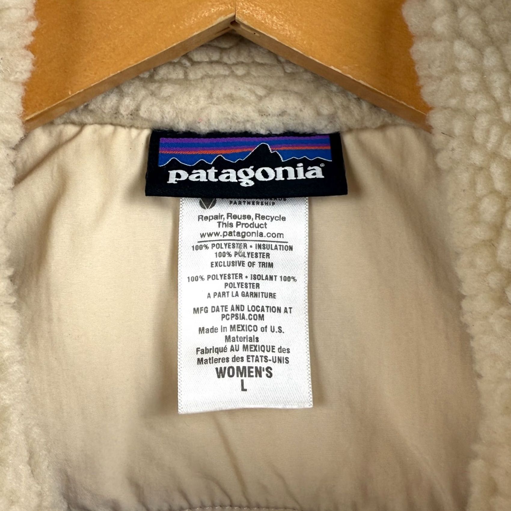 Patagonia Patagonia Vest Womens Large Classic Retro-X Sherpa Outdoor Fleece Cream Beige Full Zip Pockets Zipper Vintage No Size L / US 10 / IT 46 - 6 Thumbnail