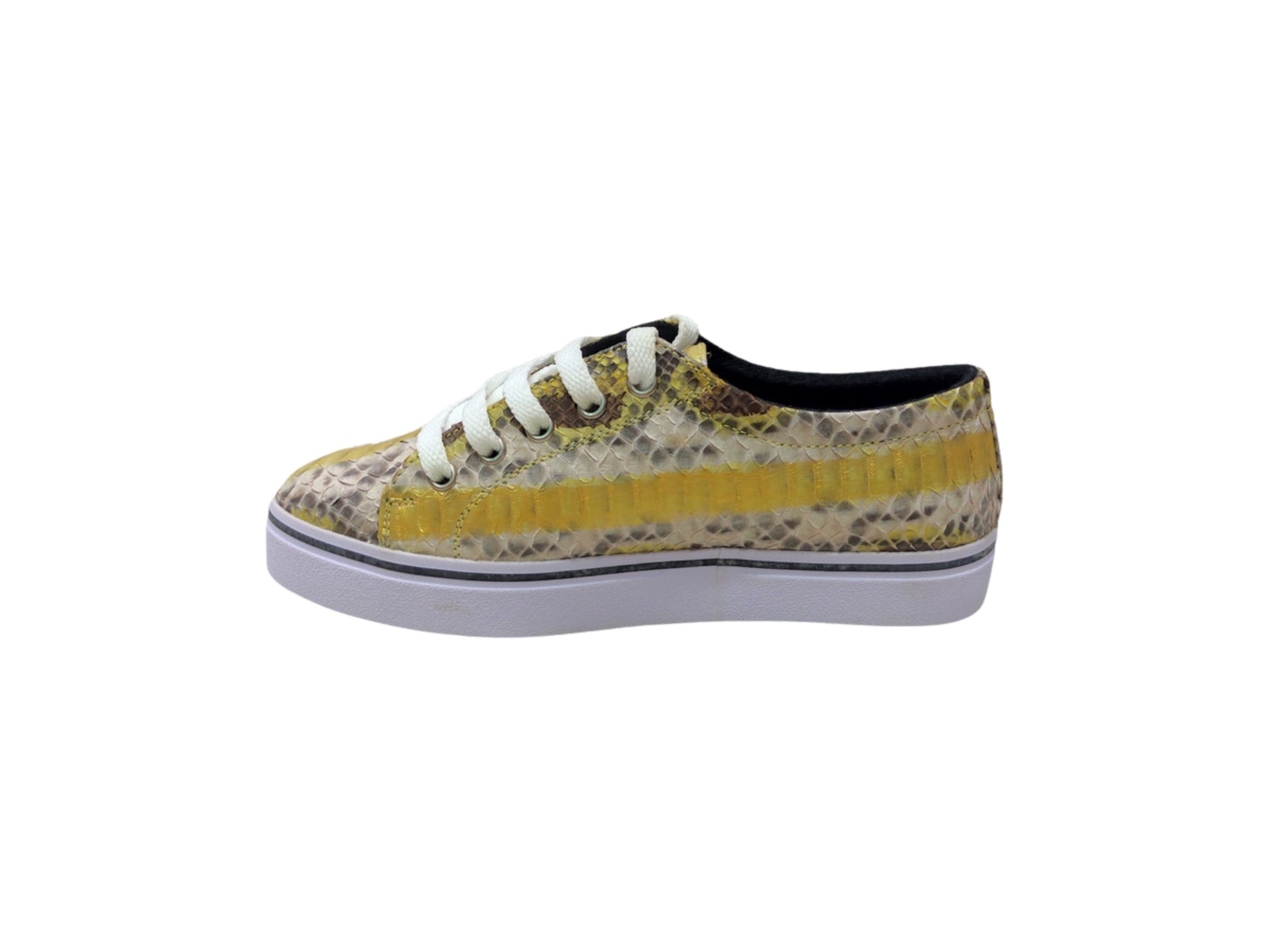 Multicolor Snakeskin Casual Sneakers