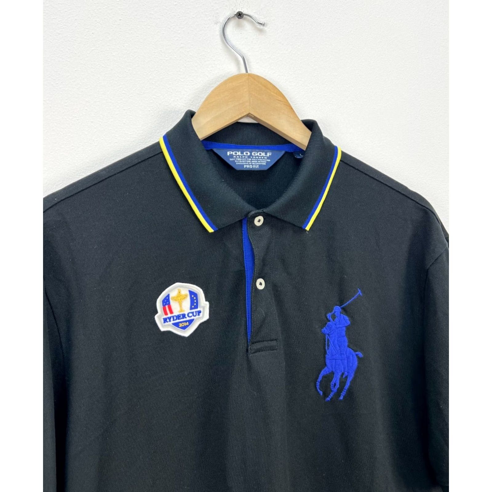 Ralph Lauren Ralph Lauren Ryder Cup 2014 Polo Shirt Pro Fit Size Large Polo Shirt Black Logo Vintage Men Size US L / EU 52-54 / 3 - 2 Thumbnail