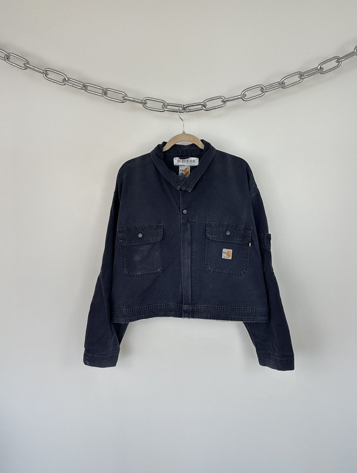Carhartt Vintage Carhartt Flame Resistant USA Cropped Y2K Work Jacket Size US L / EU 52-54 / 3 - 1 Thumbnail