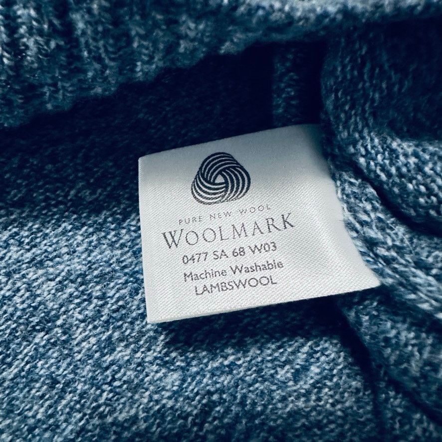 Vintage Vintage lambswool 90s blue sweater Size US L / EU 52-54 / 3 - 5 Thumbnail