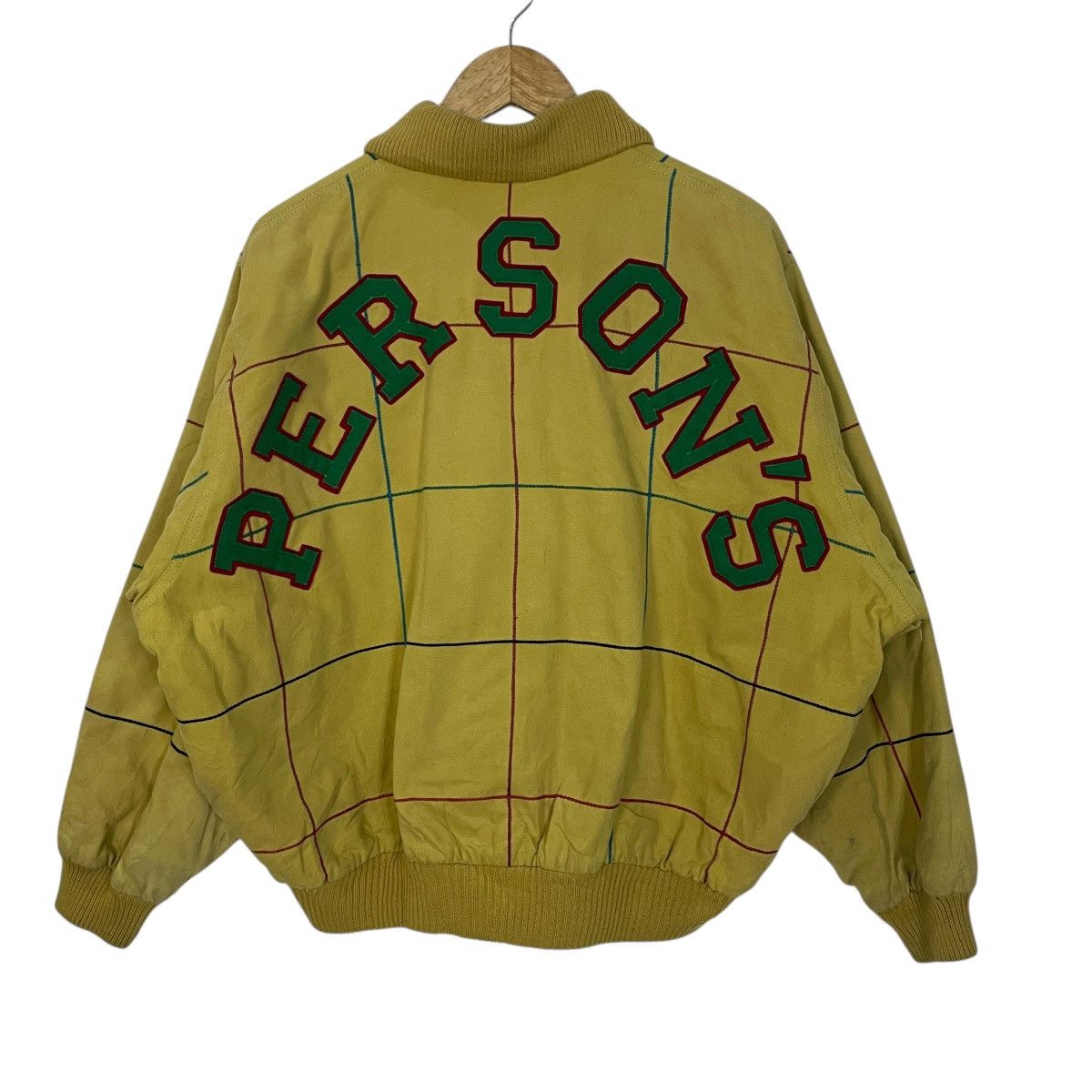 PERSON'S Vintage 90s Person Spellout Big Logo Bomber Jacket Size US XXL / EU 58 / 5 - 1 Thumbnail