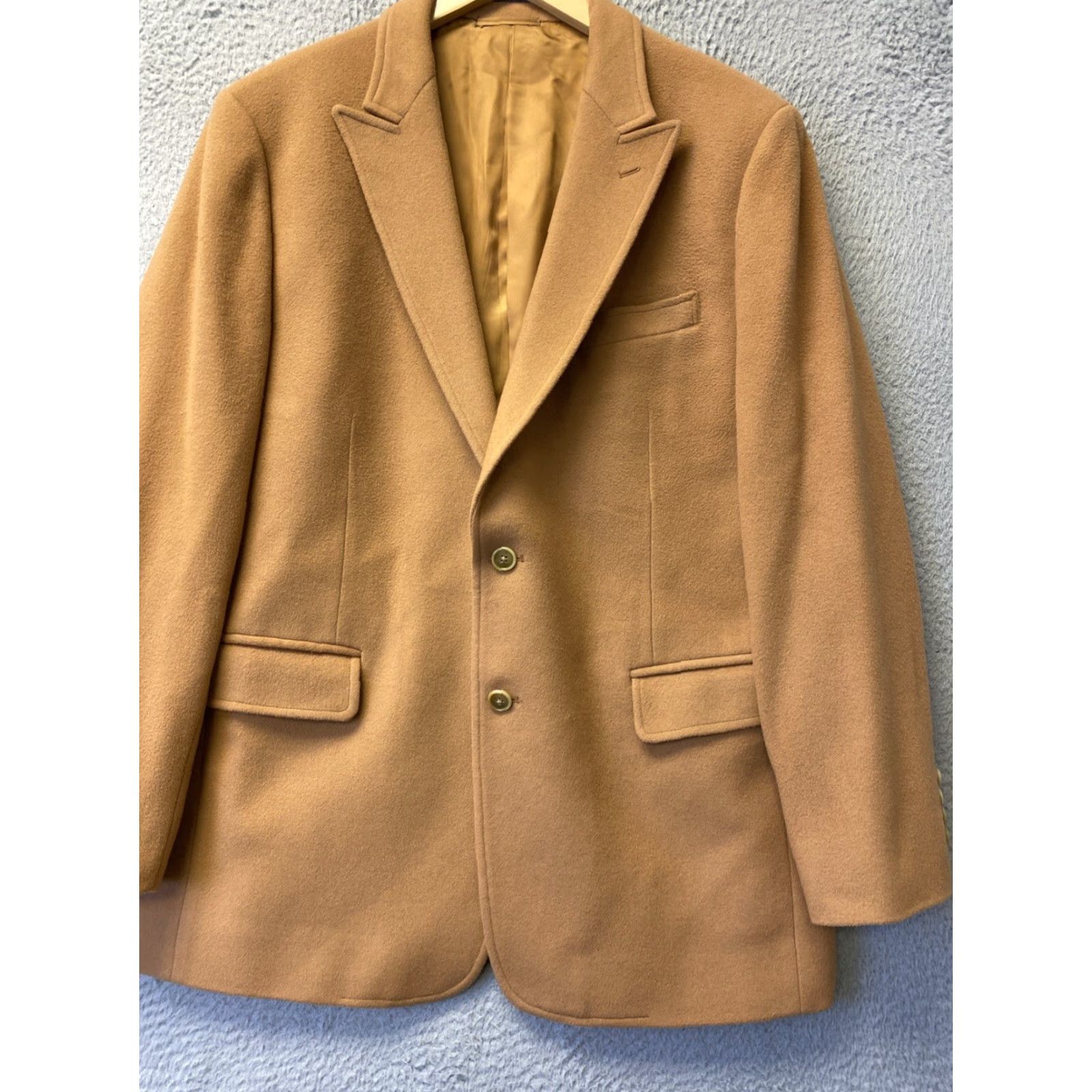 Vintage VINTAGE Winston Men's Blazer Wool Cashmere Camel Size 42 Business Formal Wedding Classic Size 42R - 2 Thumbnail