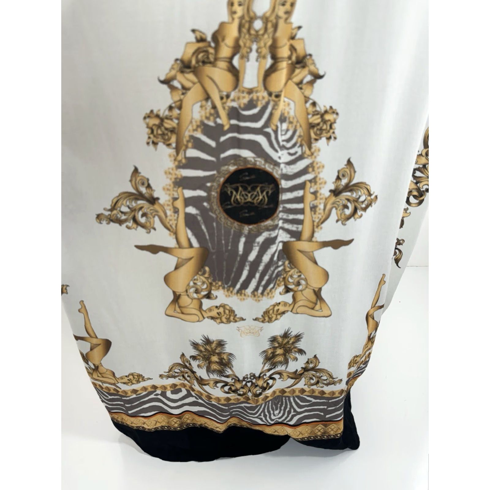 SikSilk SikSilk Baroque Pin Up Girls Mens XL Shirt Silk Button-Up Short Sleeve Multicolor Men’s Shirt Size US XL / EU 56 / 4 - 5 Thumbnail