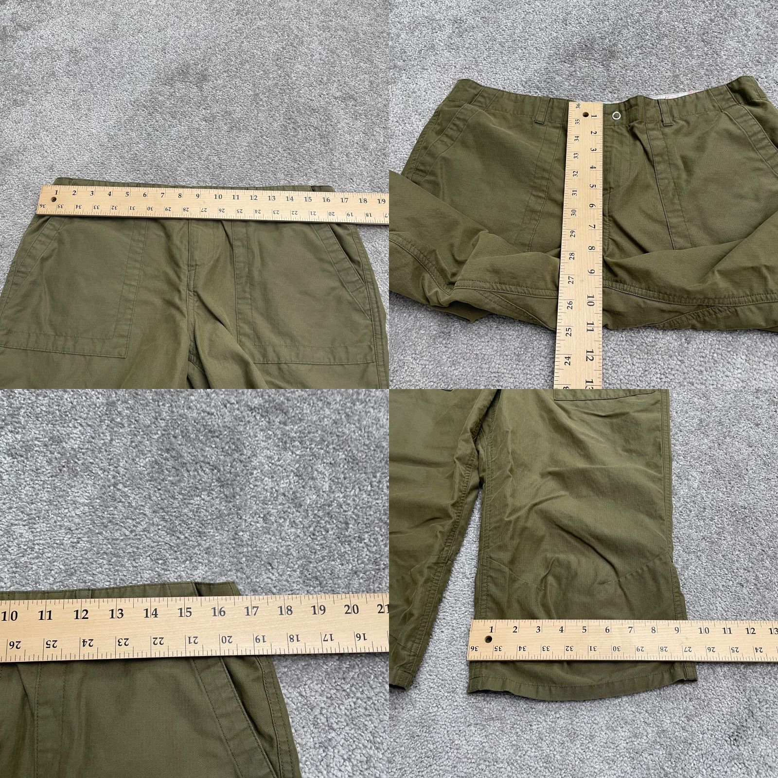 Vintage VINTAGE Horny Toad Capri Pants Womens 10 Green Straight Leg Embroidered Outdoor 34x18 Size 32" / US 10 / IT 46 - 8 Thumbnail