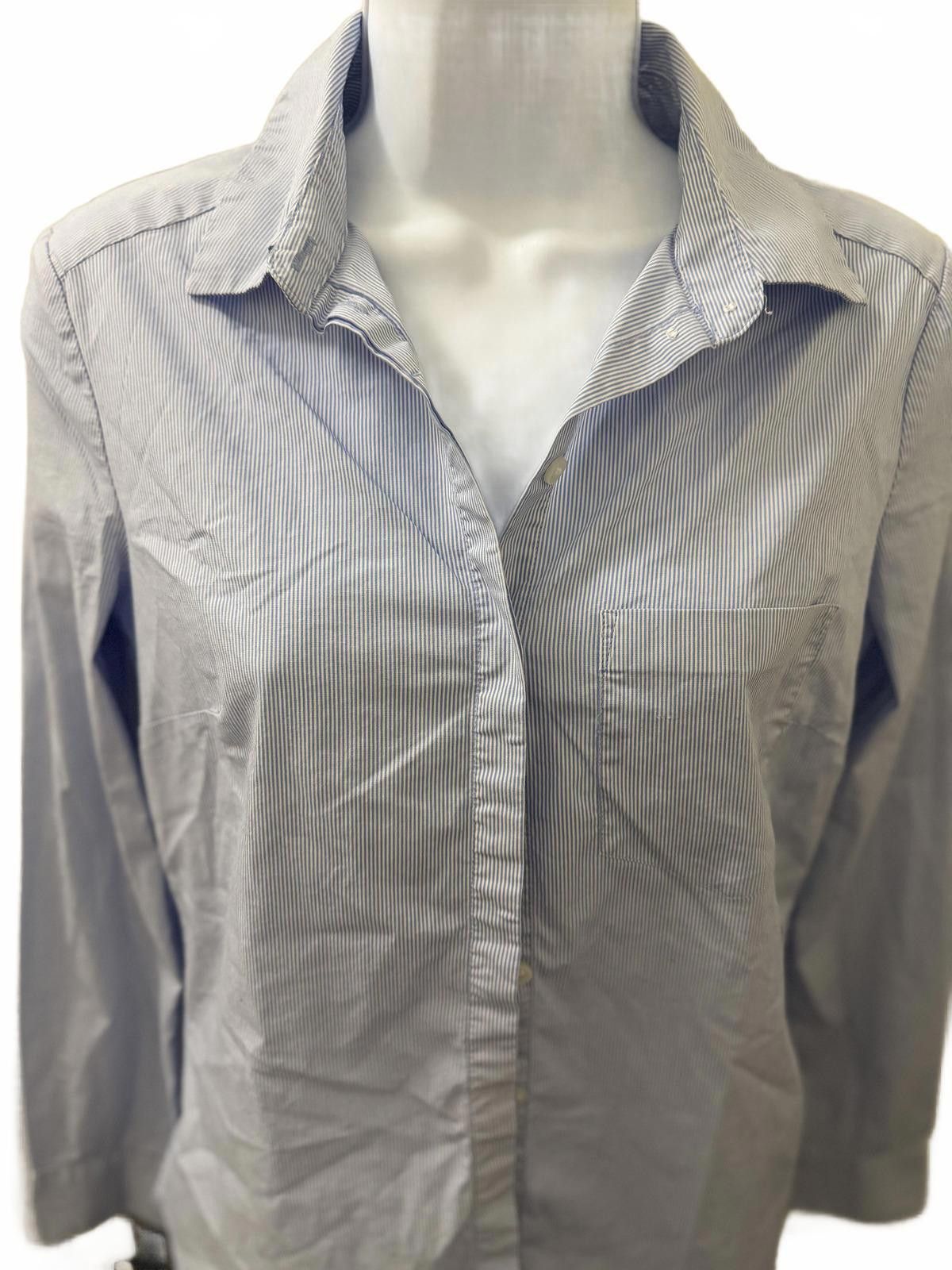 H&M H&M Button-up Longsleeve Shirt in Striped Blue (US 4) Size S / US 4 / IT 40 - 2 Thumbnail