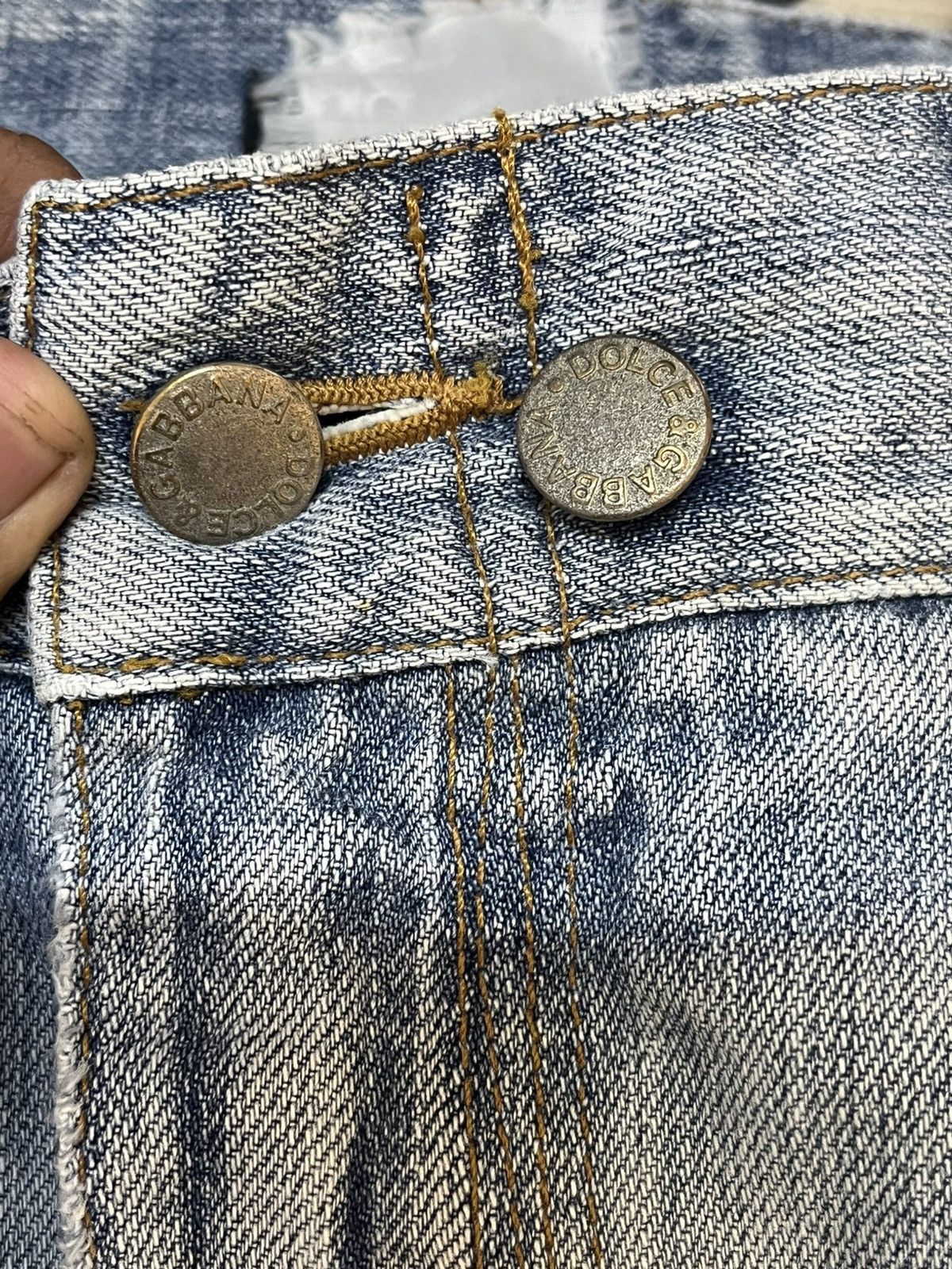 Dolce & Gabbana Vintage Dolce&Gabbana Double Zipper Ripped Distressed Denim Size US 31 - 11 Thumbnail