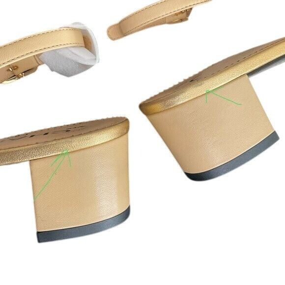 Chanel CHANEL Interlocking TWO tone beige Leather Slingback Pumps h Size US 7 / IT 37 - 6 Thumbnail