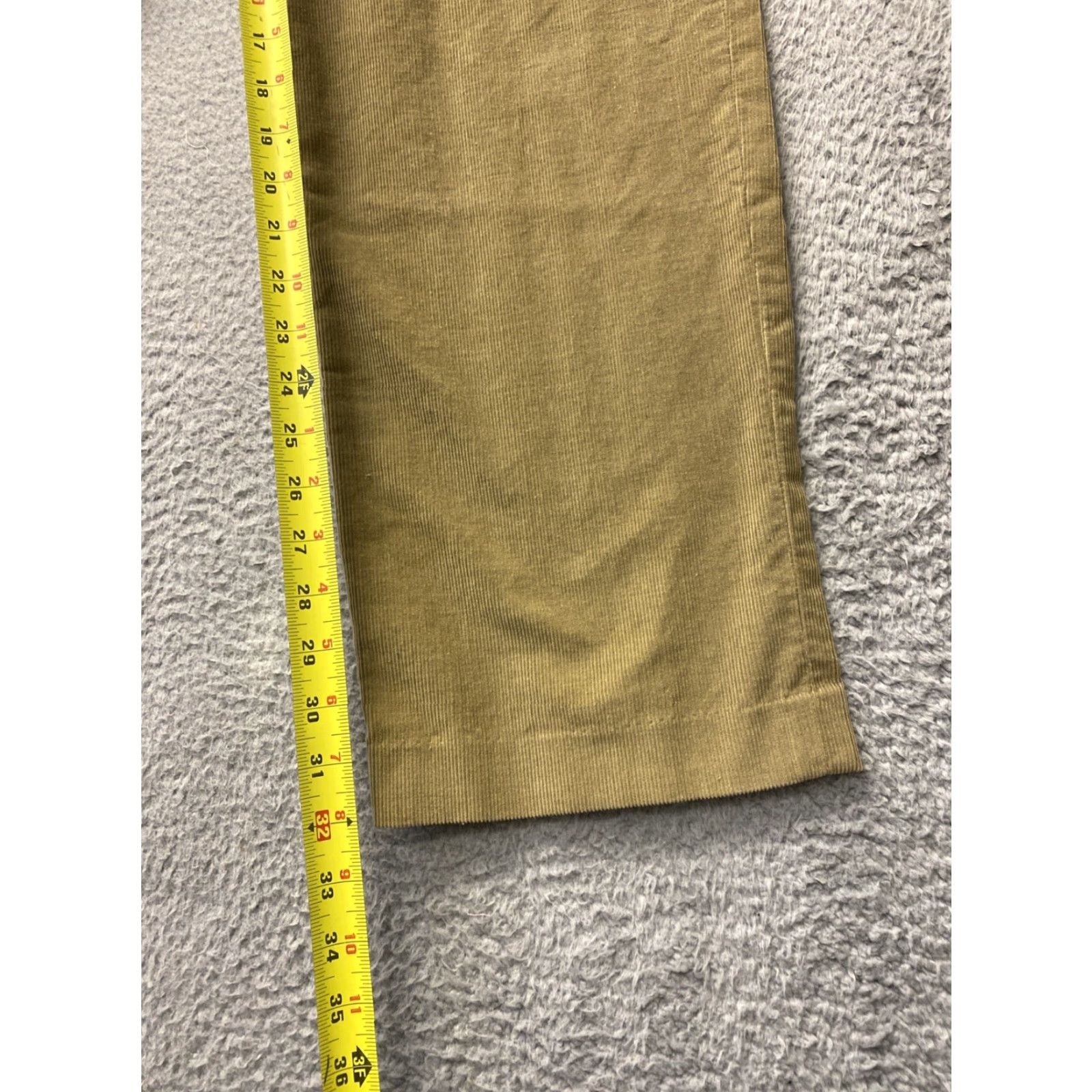 J.Crew J.CREW Corduroy Pants Mens 36x32 Ginger Straight Fit Cotton Blend Spandex Chino 5-Pocket Button Zip Flat Front Vintage: No Size US 36 / EU 52 - 4 Thumbnail