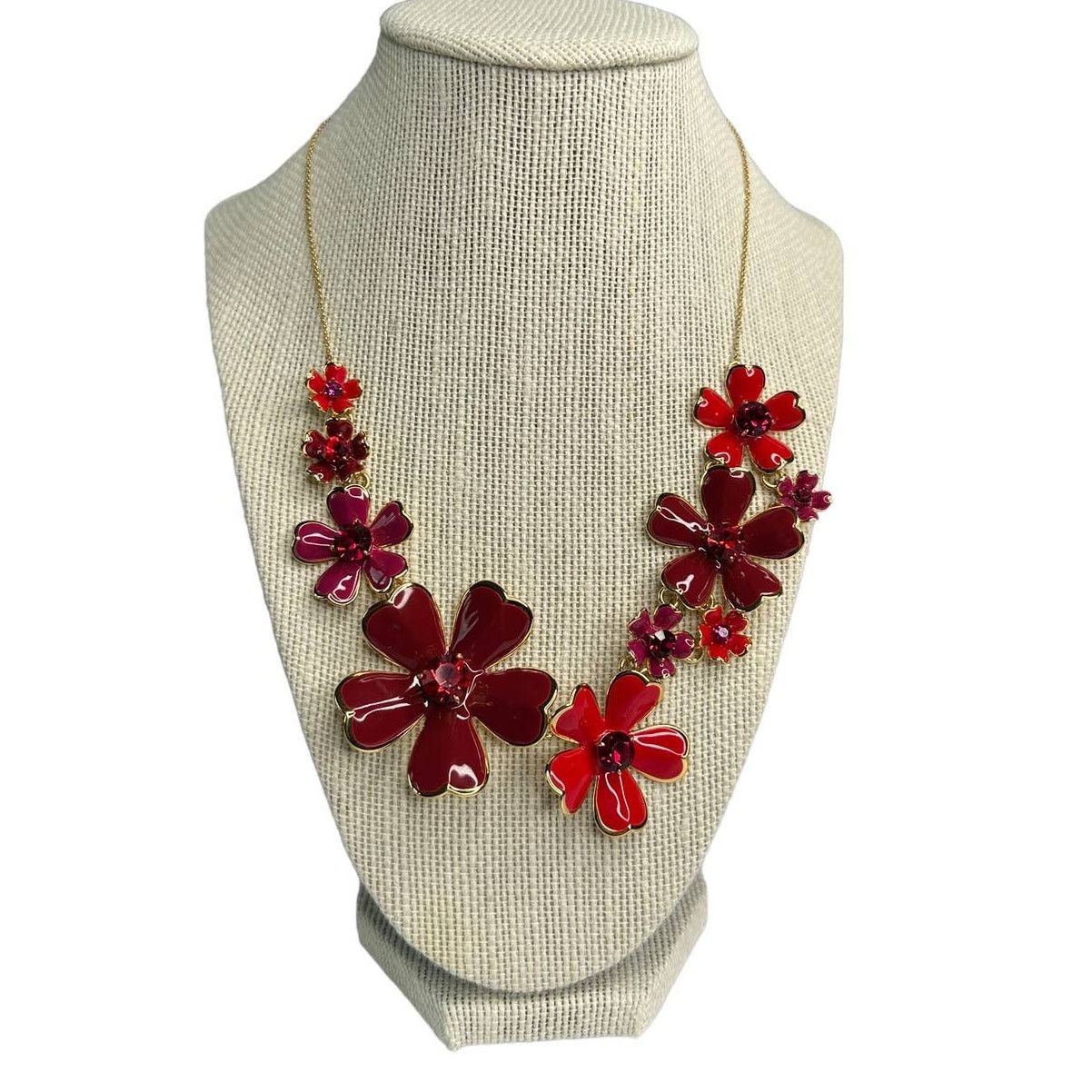 Kate Spade Kate Spade Blushing Blooms Statement Red Necklace Size ONE SIZE - 1 Thumbnail