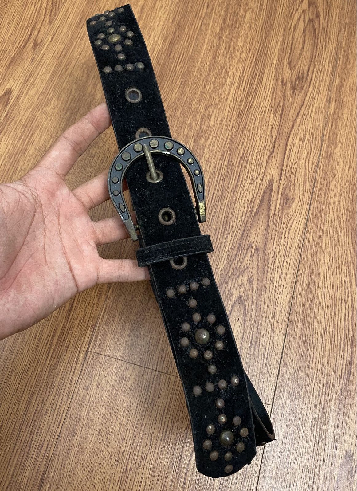 Japanese Brand Black studded belt Size ONE SIZE - 3 Thumbnail