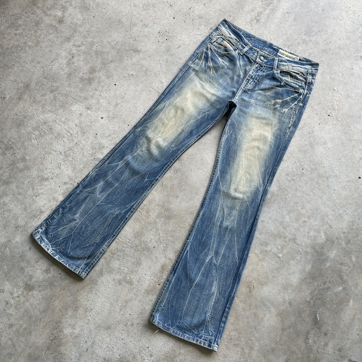 Japanese Brand × Jean RARE💥 Vintage Japanese RUSTY SUPER FLARE Jeans Denim Pants Size US 35 - 3 Thumbnail