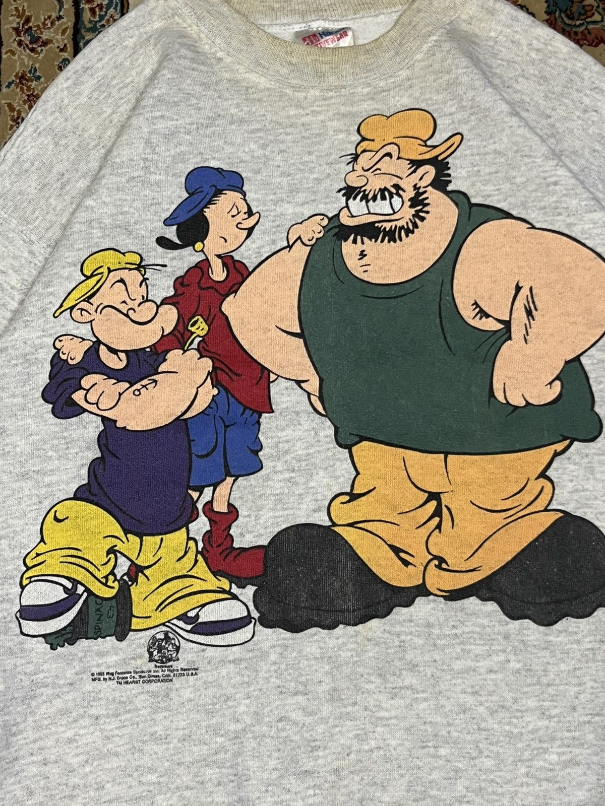 Cartoon Network Vintage 1993 Popeye Olive Oyl Brutus Hip Hop Crewneck Size US L / EU 52-54 / 3 - 2 Thumbnail