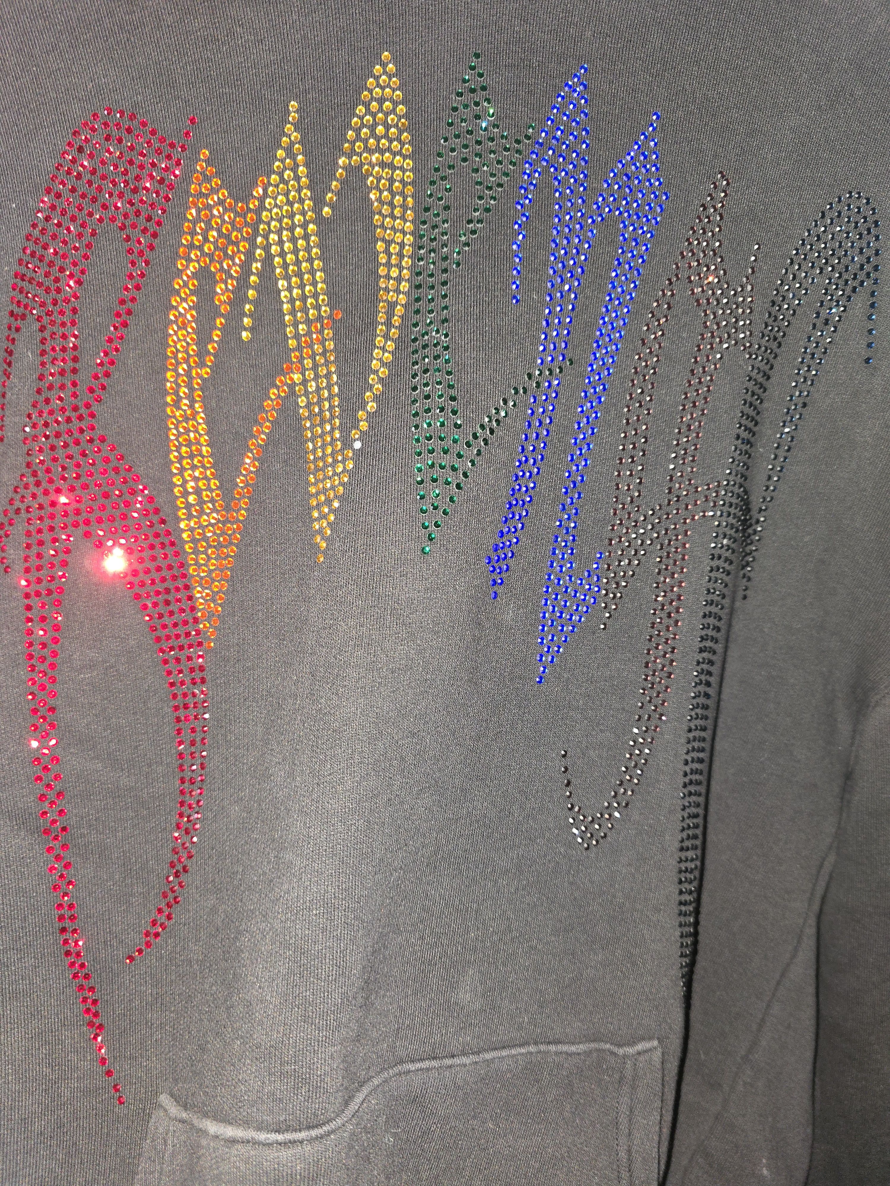 Revenge NEW Revenge Rainbow Rhinestone Hoodie Size US L / EU 52-54 / 3 - 5 Thumbnail