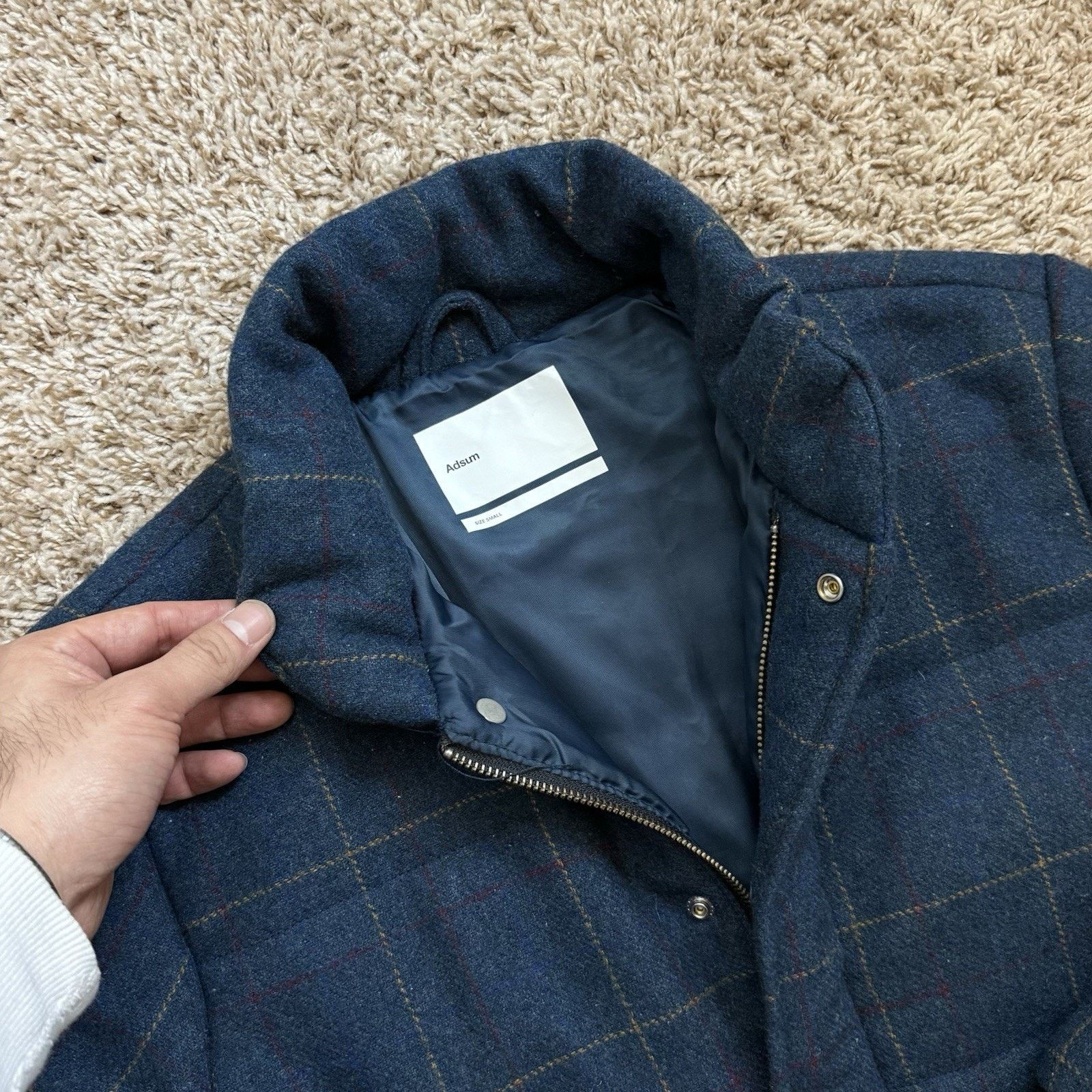 Adsum Adsum New York Blue Plaid Wool Jacket Puffer Full Zip Size S Size US S / EU 44-46 / 1 - 3 Thumbnail