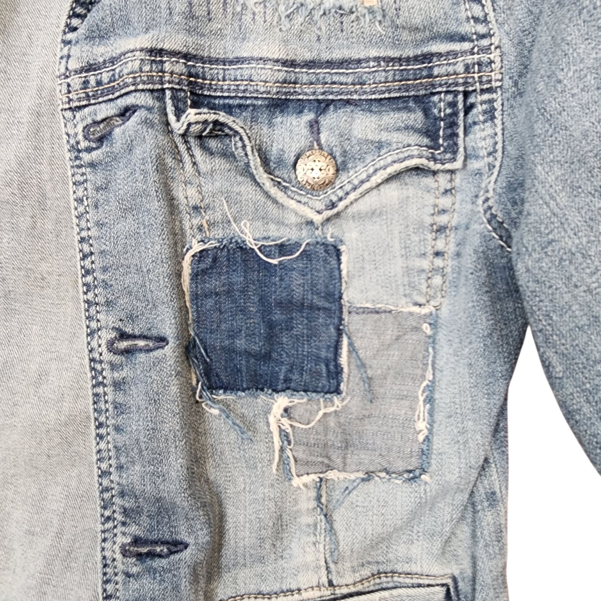 Silver Jeans Co. Silver Jeans Denim Jacket Womens Small Blue Stretch Patchwor Size S / US 4 / IT 40 - 5 Thumbnail