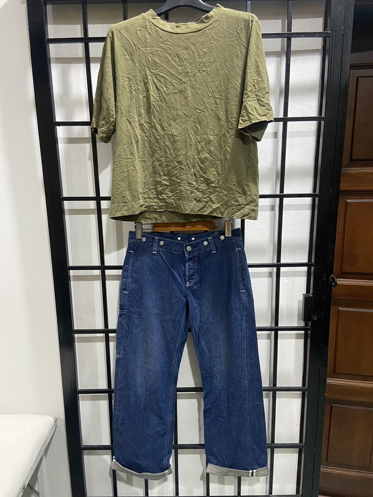 Edwin × Margaret Howell Combo croptop and EdwinXMargaretHowell selvedge denim pants Size 29" - 1 Thumbnail