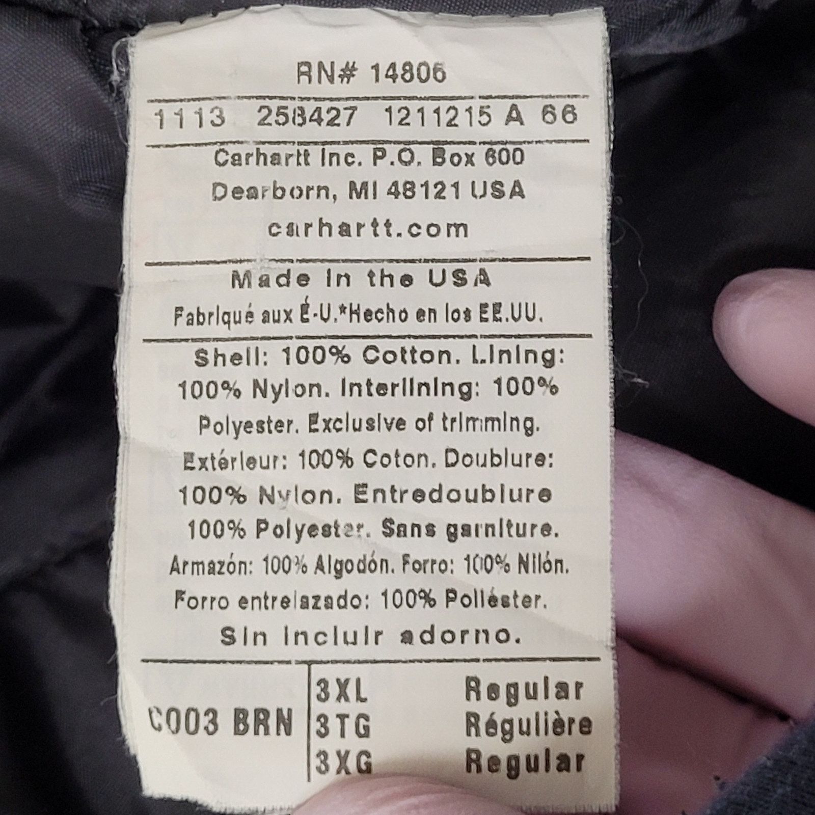 Carhartt Vintage Carhartt Arctic-Quilt Jacket 3XL 32x33 C003-BRN Size US XXL / EU 58 / 5 - 8 Thumbnail