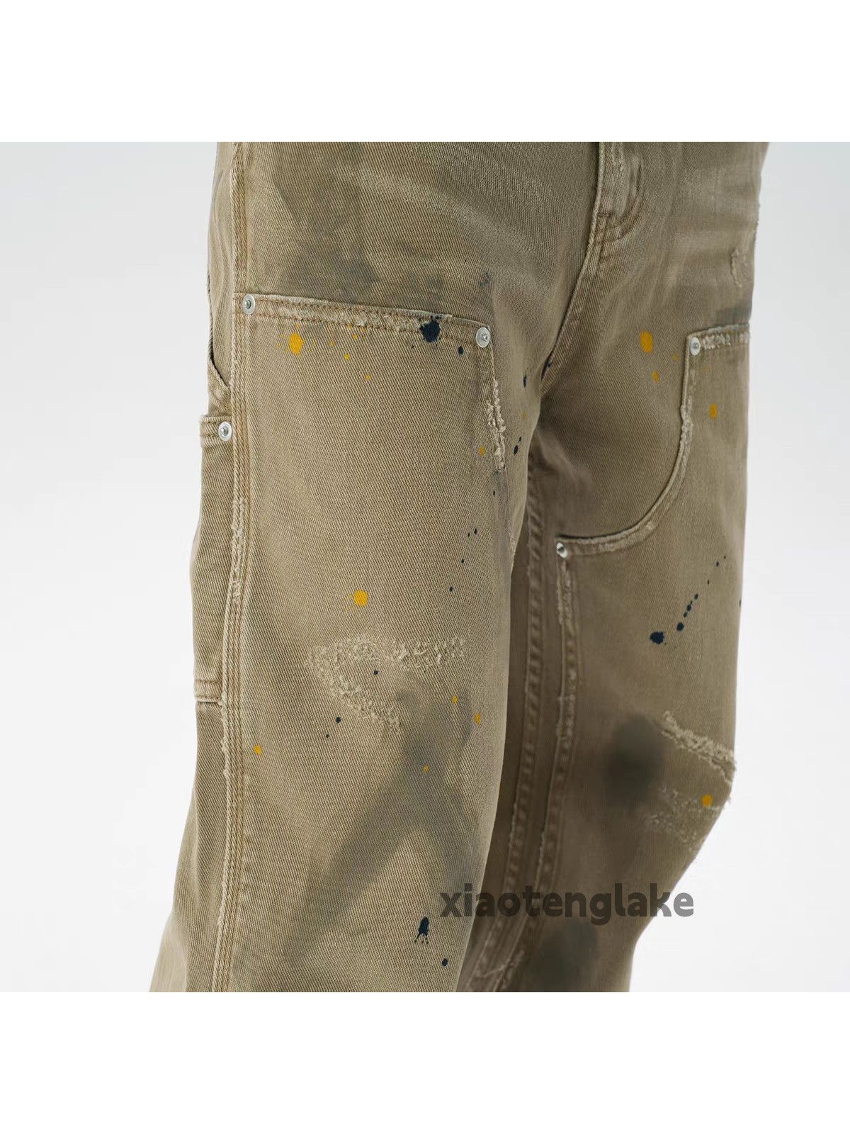 Vintage xtl vintage wide Leg loose baggy stain paint pants Size US 34 / EU 50 - 8 Thumbnail