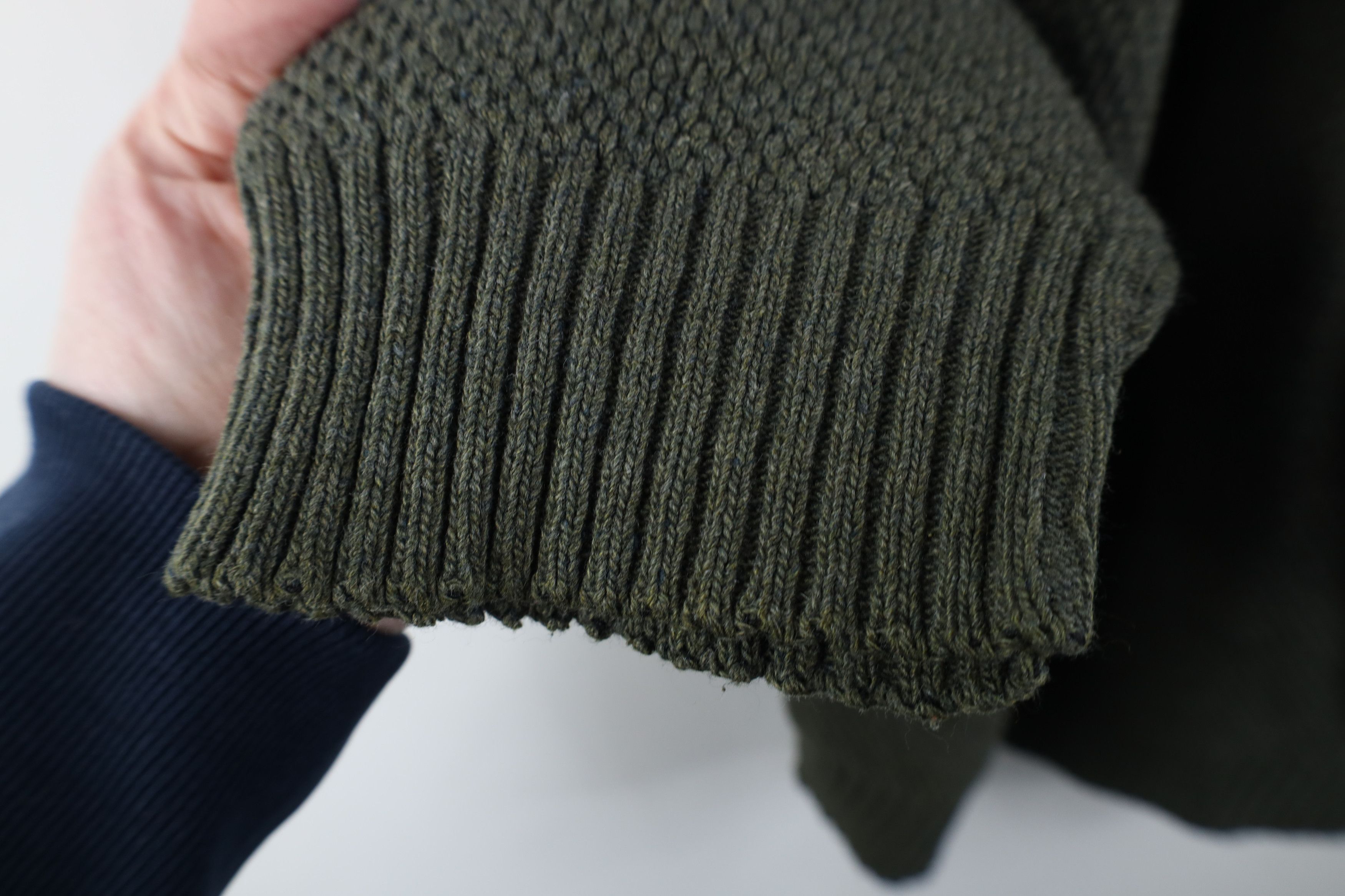 Vintage Vintage 90s Streetwear Weave Knit Henley Sweater Green USA Size US XL / EU 56 / 4 - 8 Thumbnail