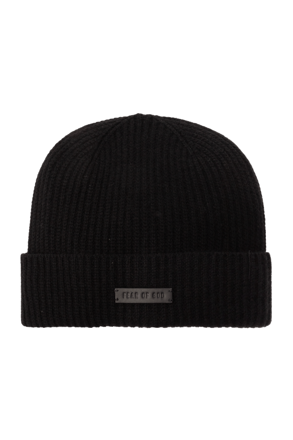 Essentials × FOG × Fear of God Essentials black beanie | Grailed