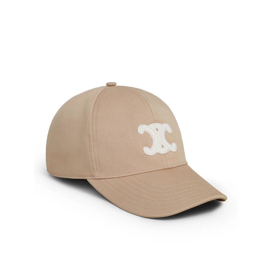 Celine CELINE $590 Triomphe Greige Baseball Cap New And Authentic ( Size ONE SIZE - 2 Thumbnail