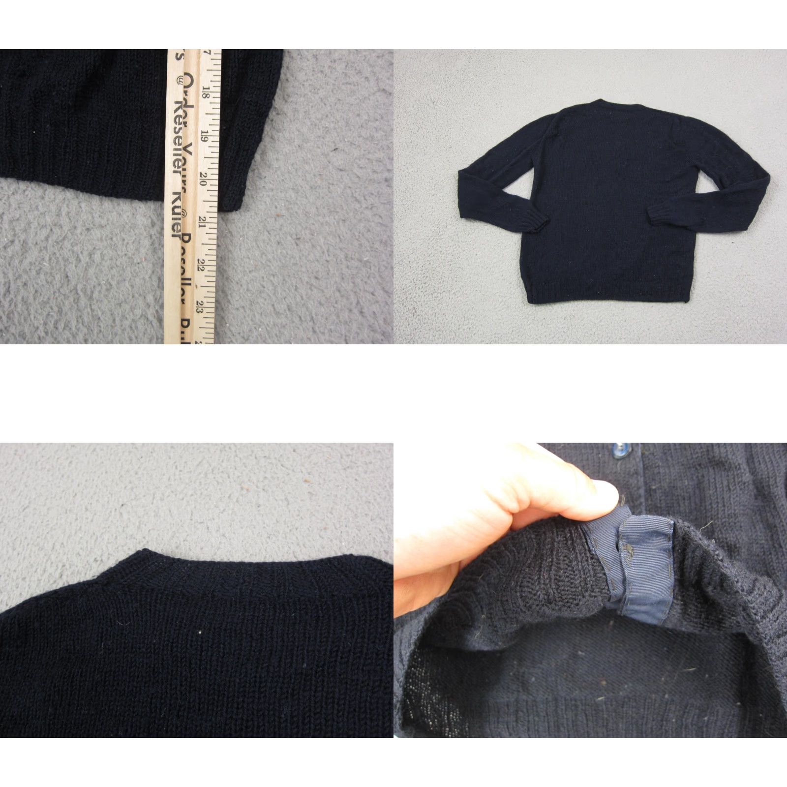 Vintage VINTAGE Cardigan Womens M Blue Sweater Button Front Knit 60s 70s Size M / US 6-8 / IT 42-44 - 8 Thumbnail