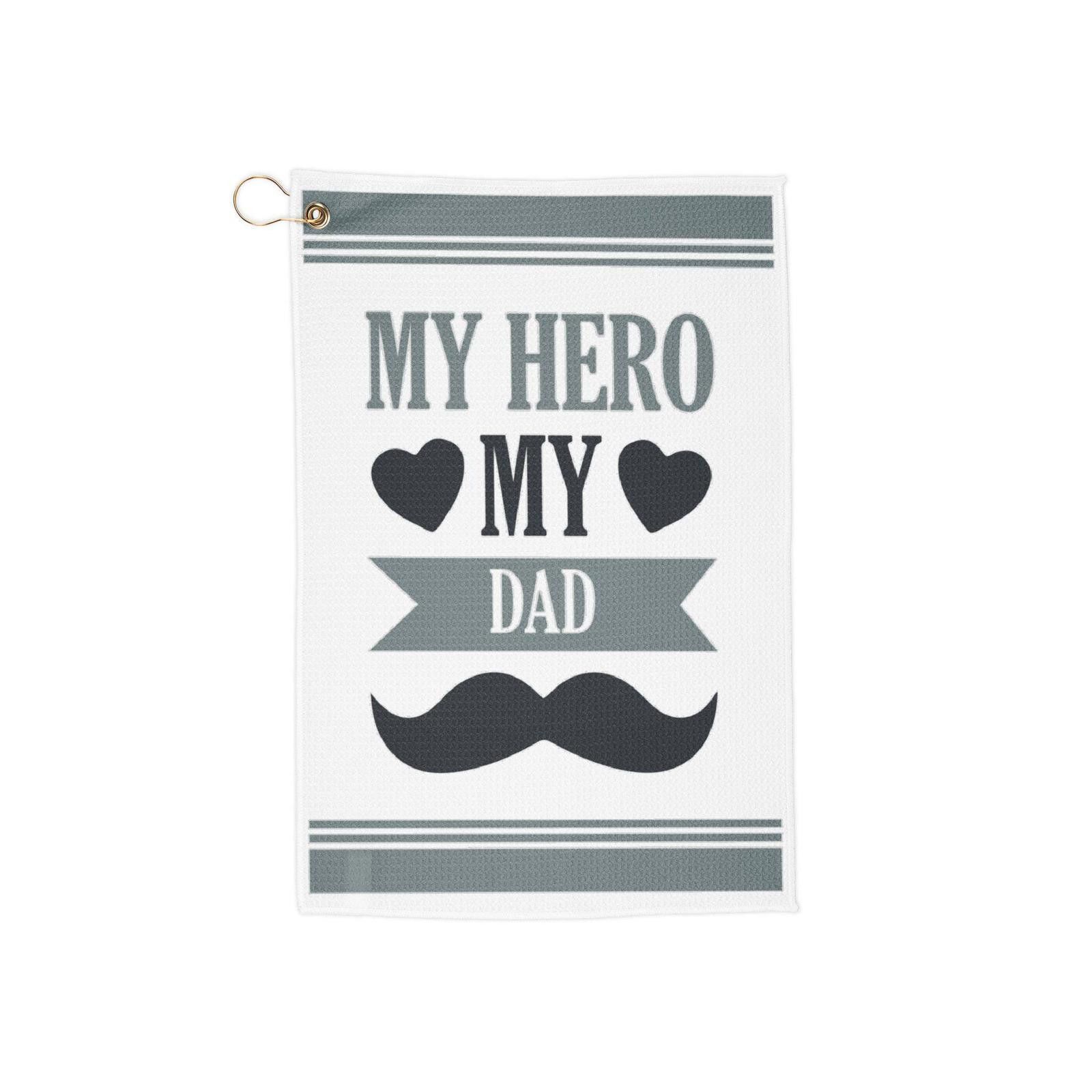 Designer Personalized Golf Towel for Dad - My Hero Gift for Fathers Size ONE SIZE - 1 Thumbnail