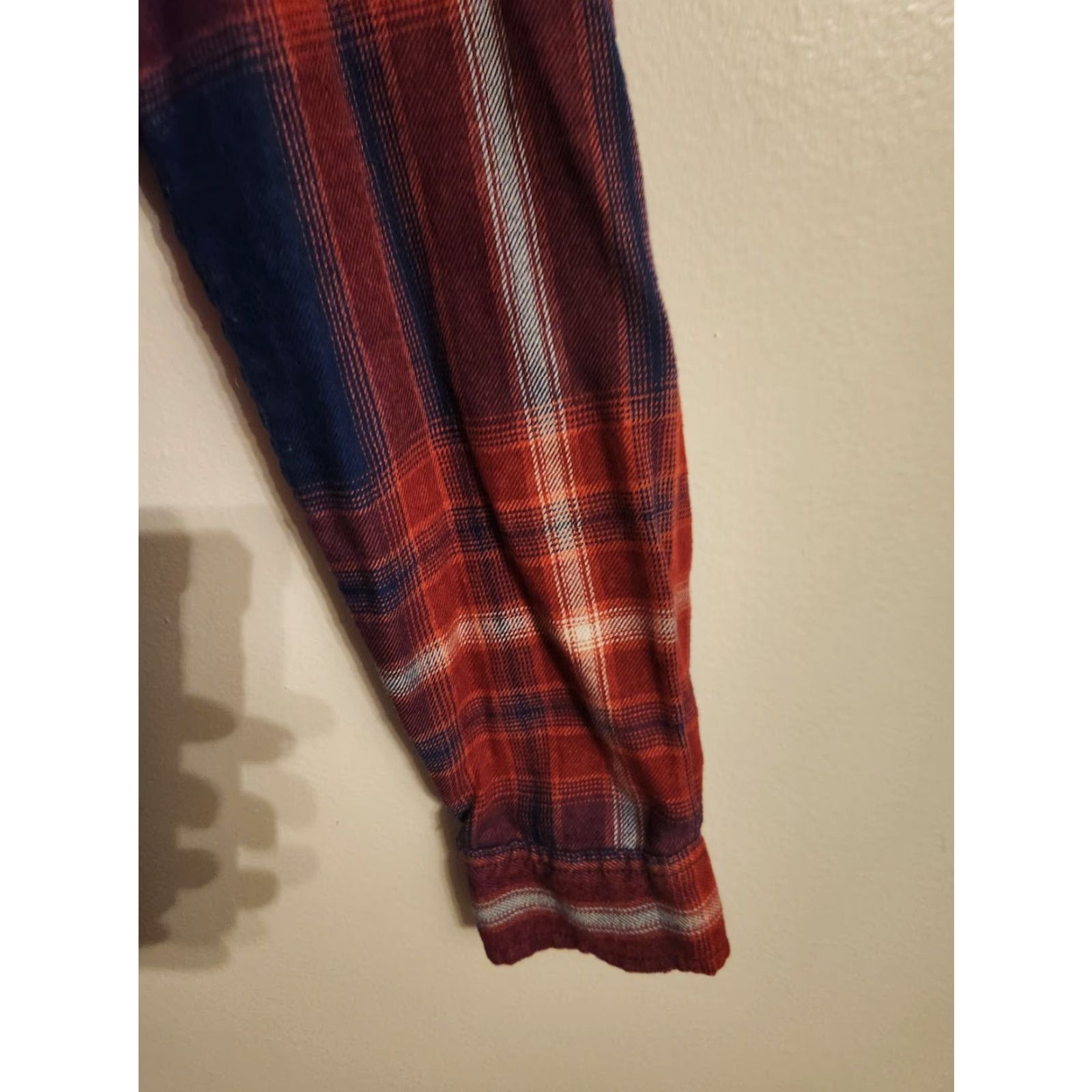Mossimo Mossimo Flannel Shirt Womens XL Red Blue Plaid Button-Down Boyfriend Fit Top Size XL / US 12-14 / IT 48-50 - 4 Thumbnail