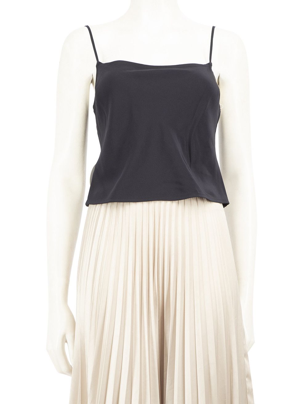 Staud Navy Sleeveless Cropped Tank Top Size S / US 4 / IT 40 - 1 Thumbnail