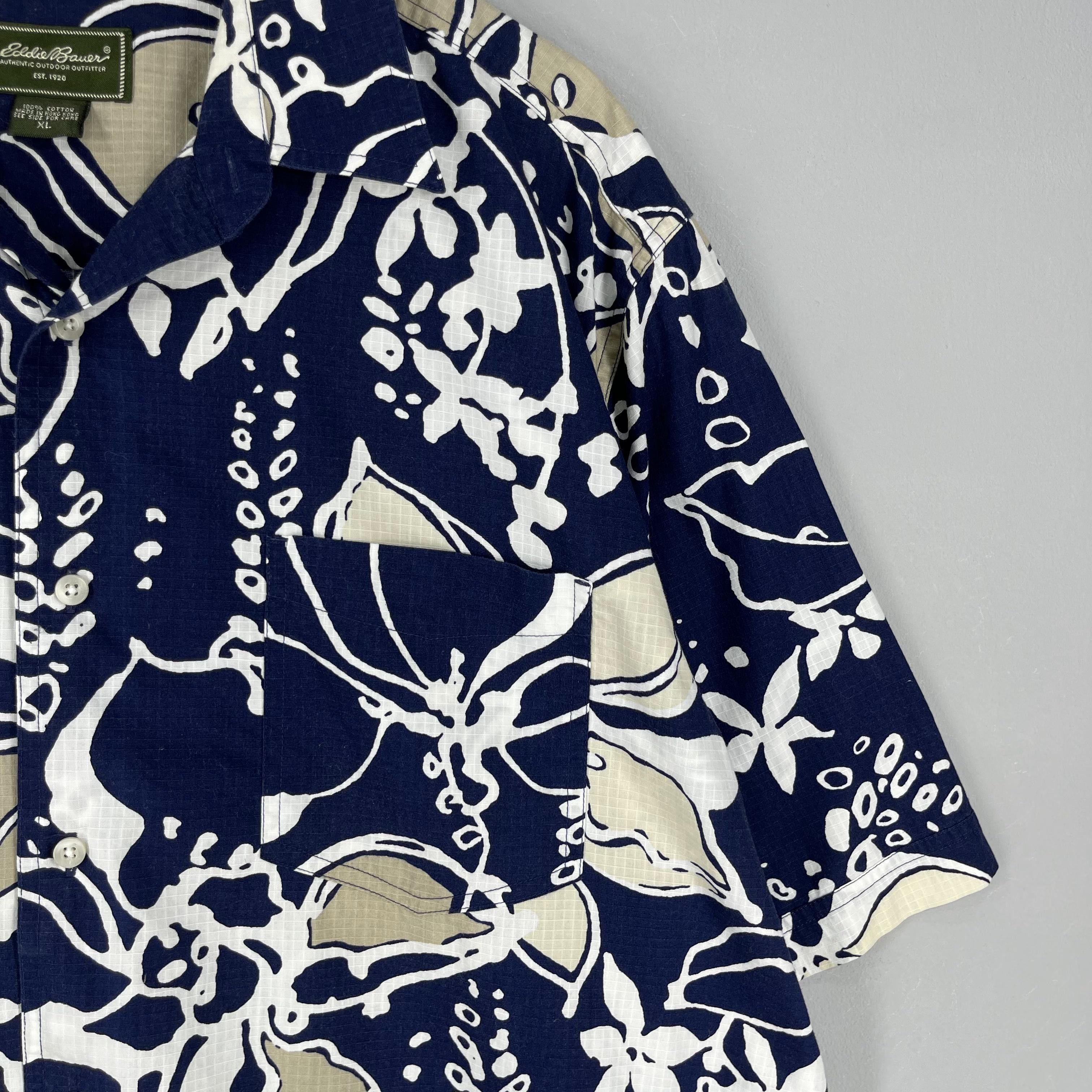 Eddie Bauer EDDIE BAUER Hawaiian Aloha Tropical Floral Motive Shirt Size US XL / EU 56 / 4 - 3 Thumbnail